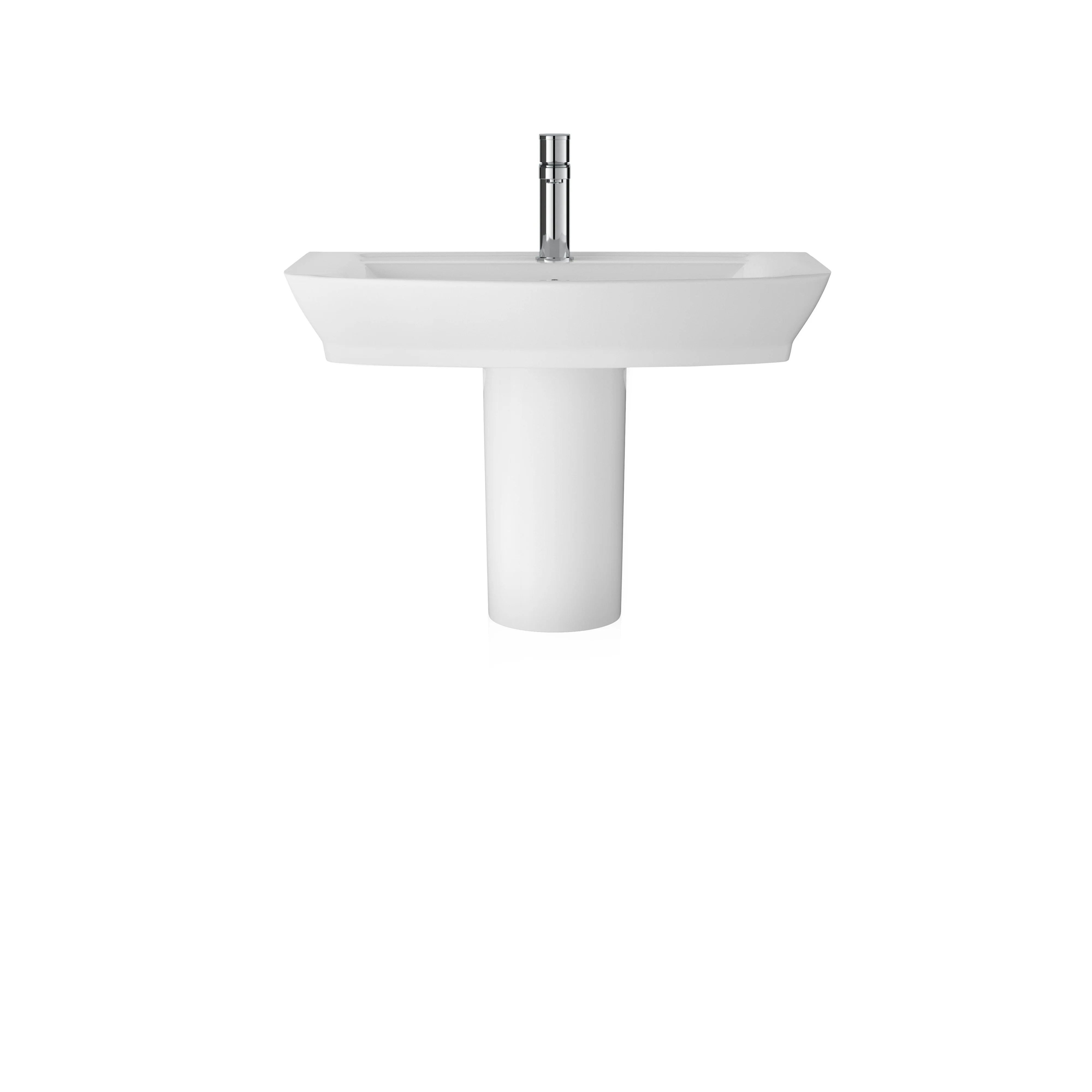 Hudson Reed Maya 650mm Basin & Semi Pedestal - White