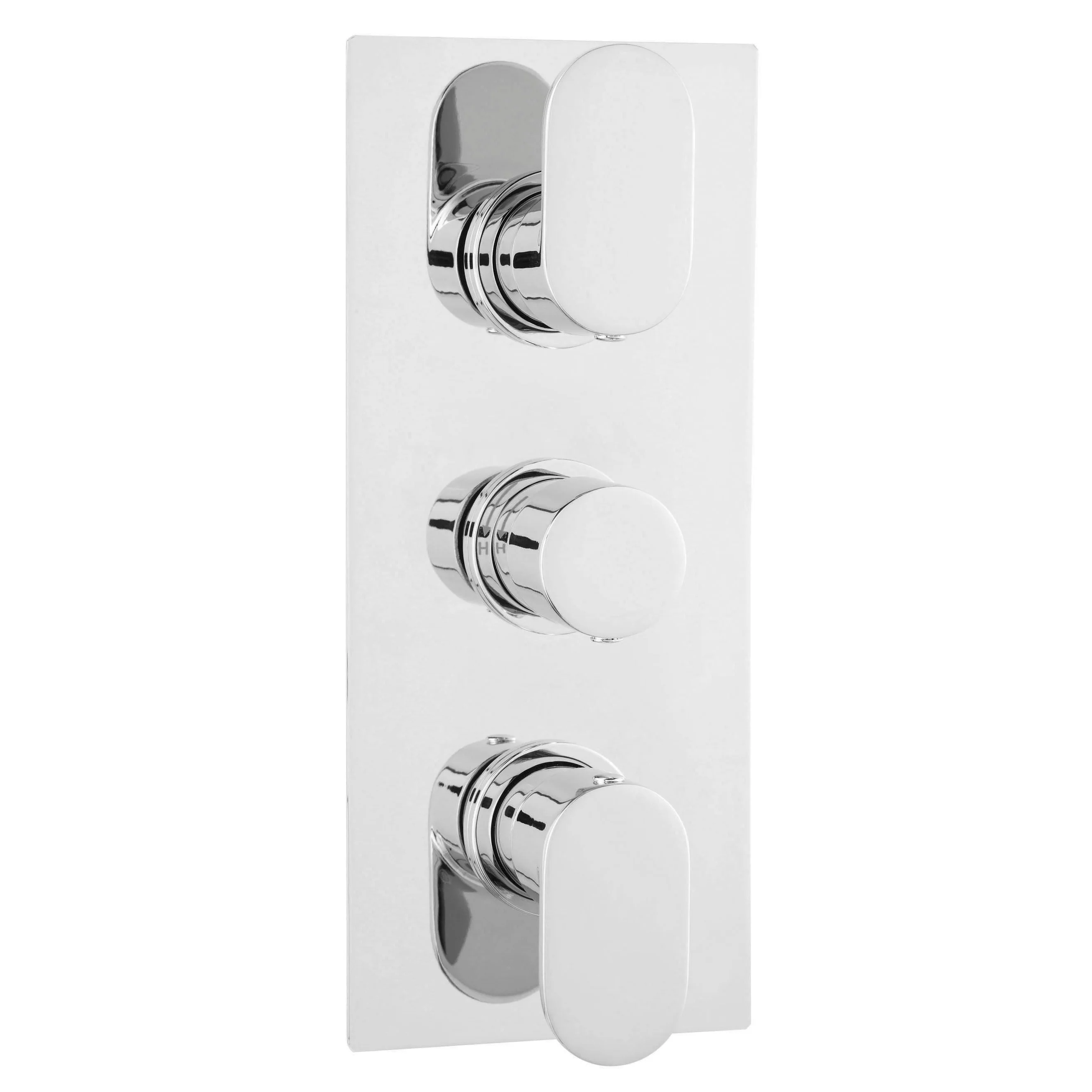 Hudson Reed Reign Triple Thermostatic Shower Valve - Chrome