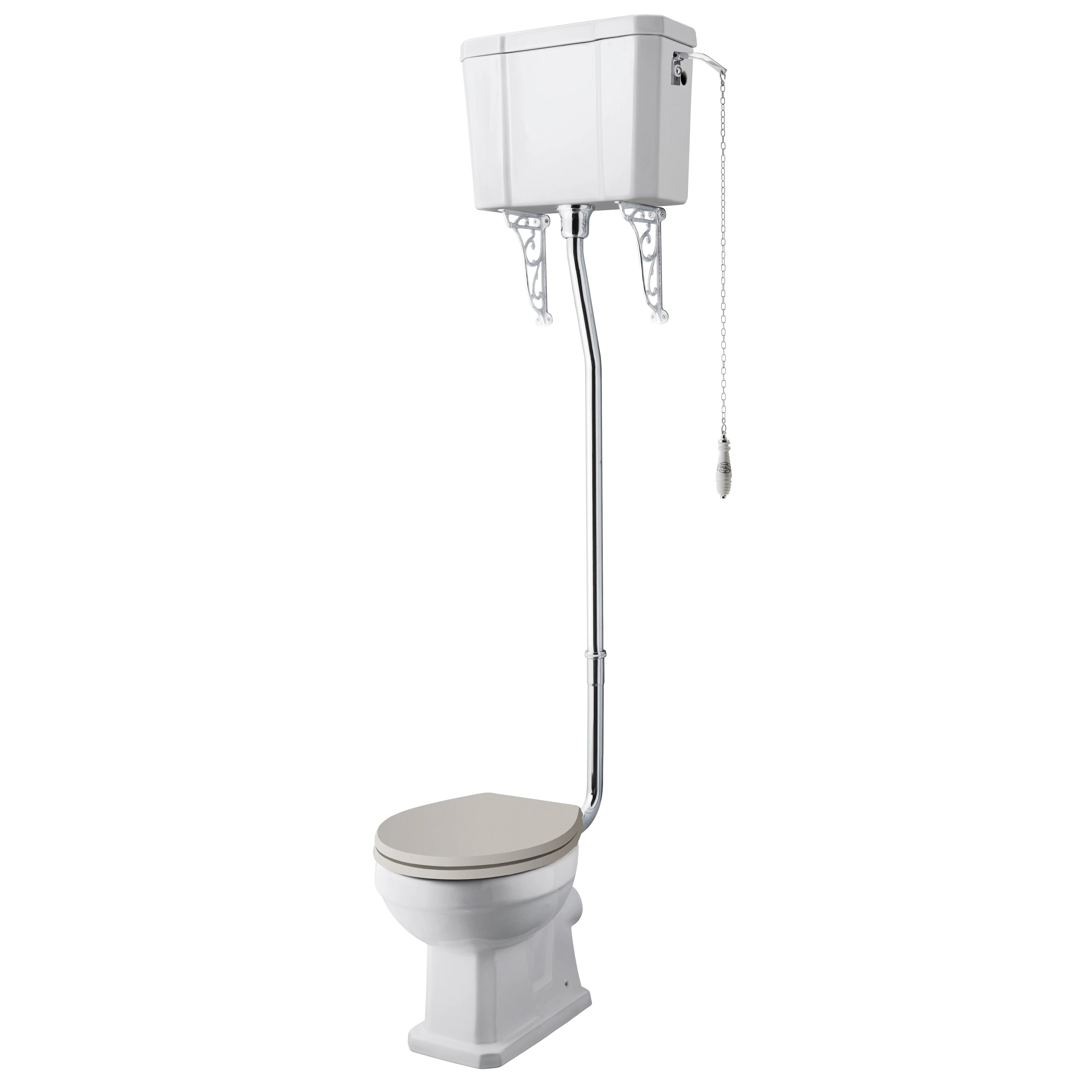 Hudson Reed Richmond Comfort Height High Level WC & Flush Pipe - White