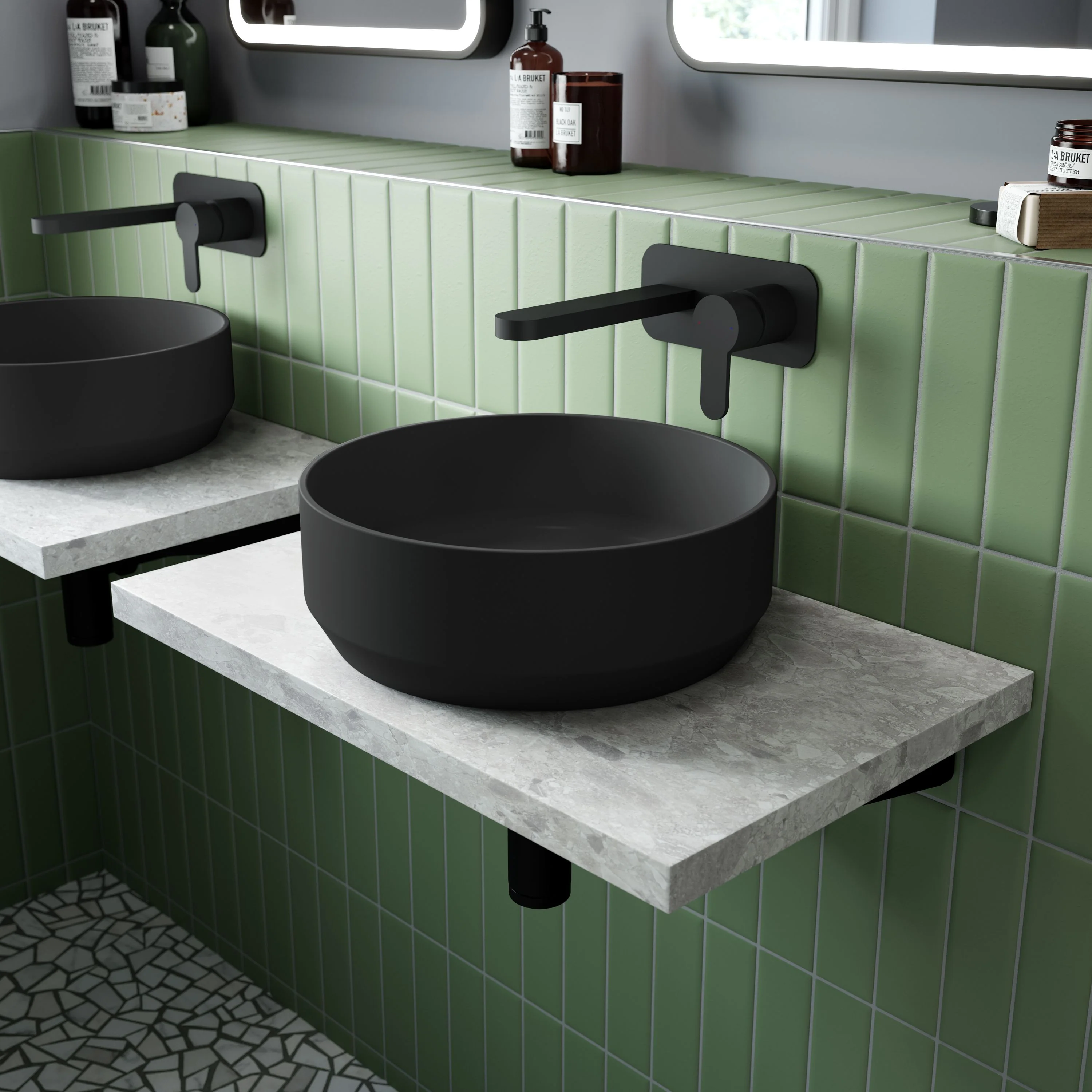 Hudson Reed 350mm Round Vessel - Matt Black - Image 2