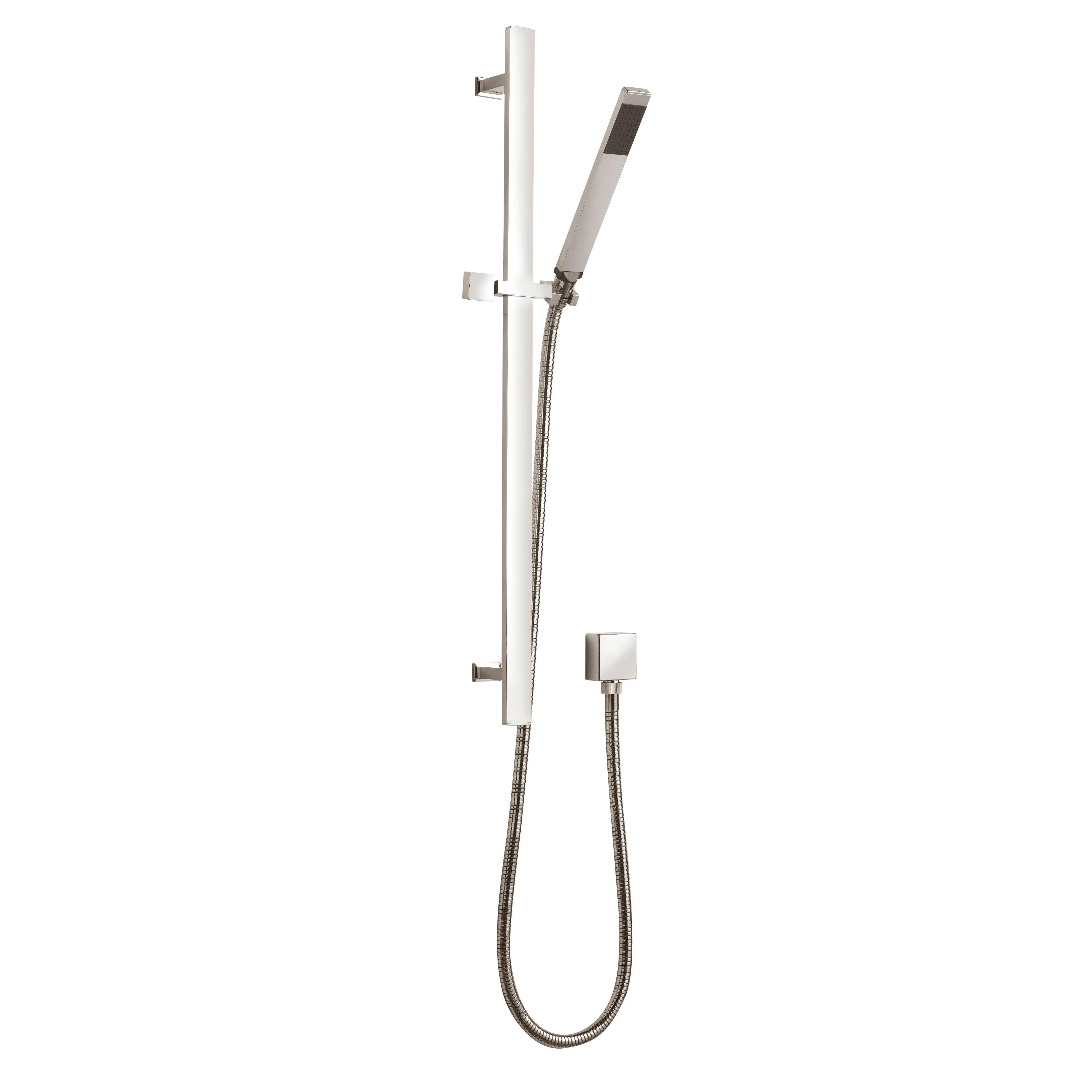 Nuie Square Slide Rail Shower Kit - Chrome