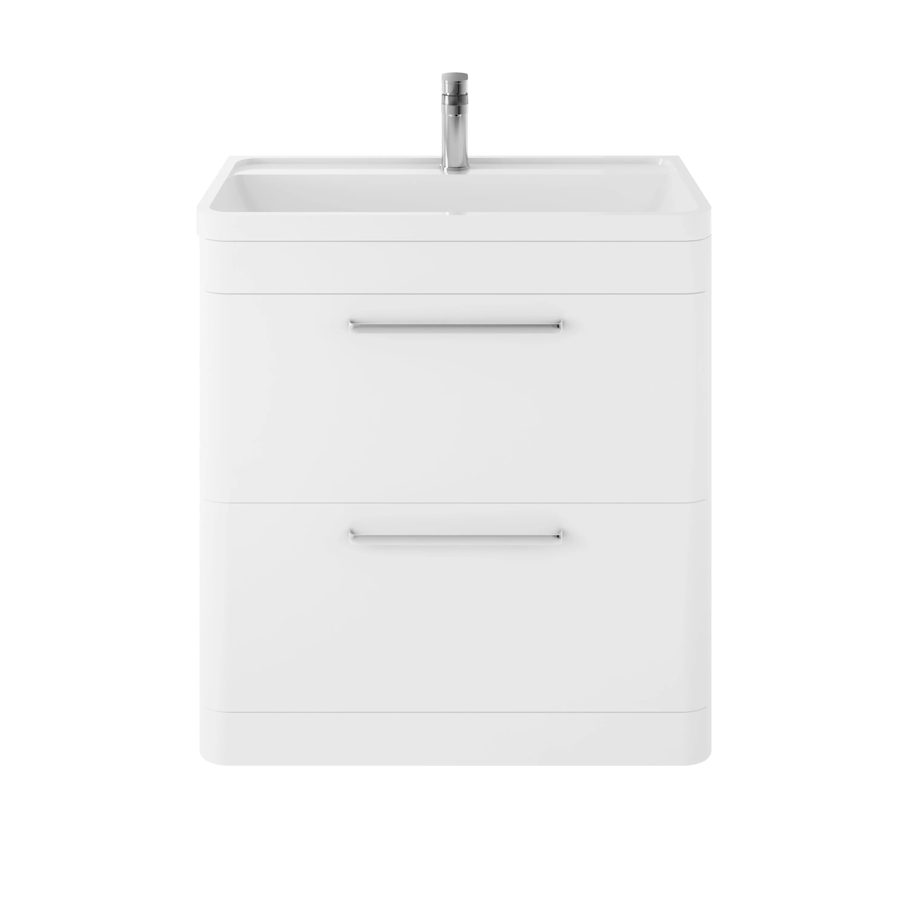 Hudson Reed Solar Floor Standing 800mm Cabinet & Basin - Pure White