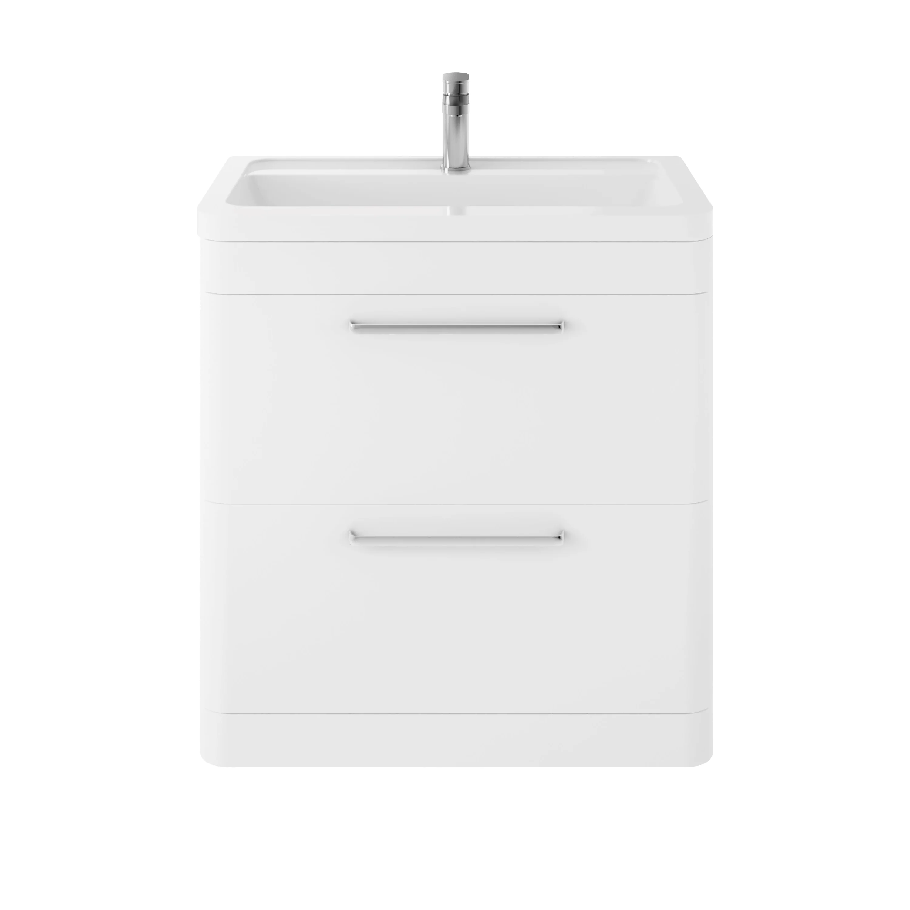 Hudson Reed Solar Floor Standing 800mm Cabinet & Ceramic Basin - Pure White