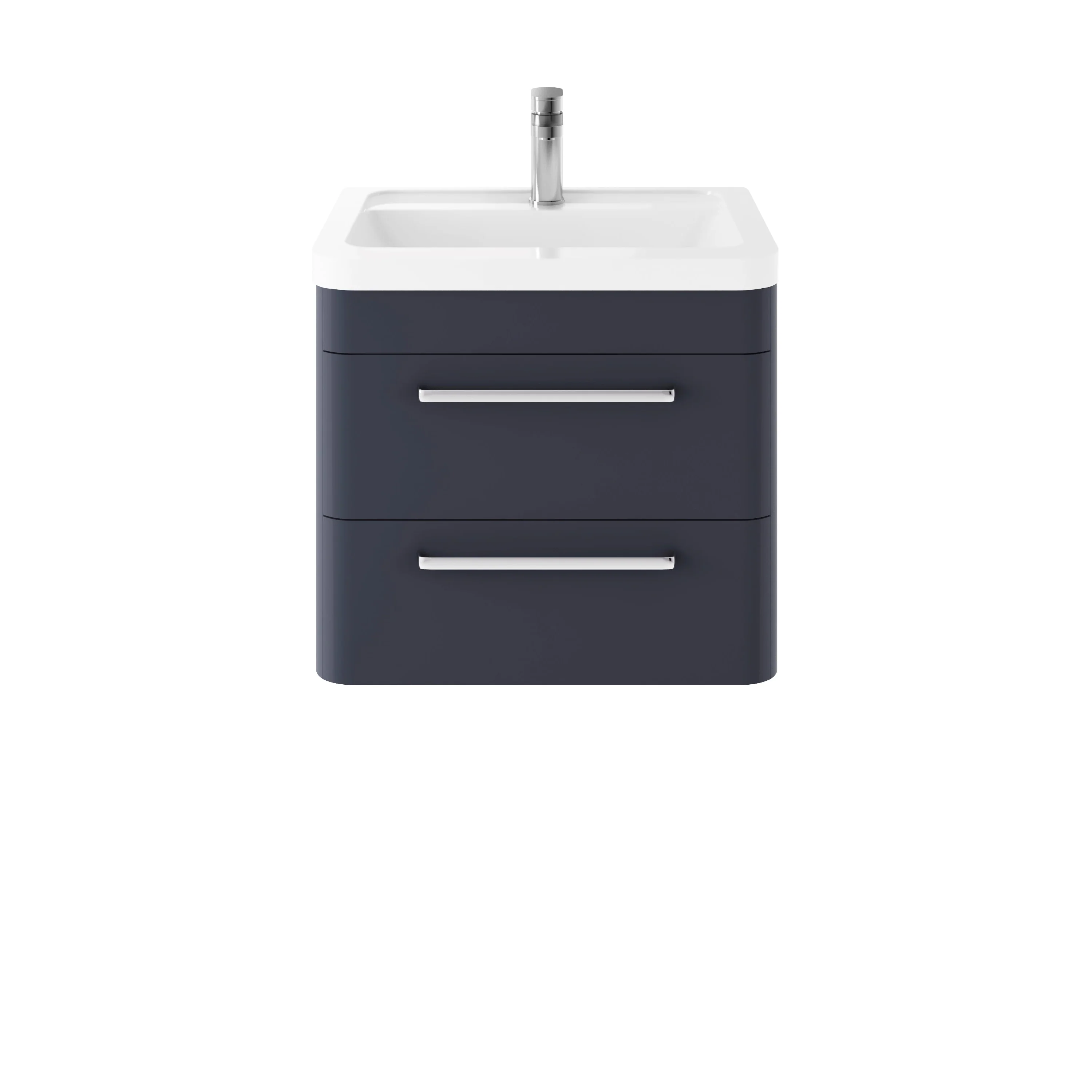 Hudson Reed Solar Wall Hung 600mm Cabinet & Ceramic Basin - Indigo Blue