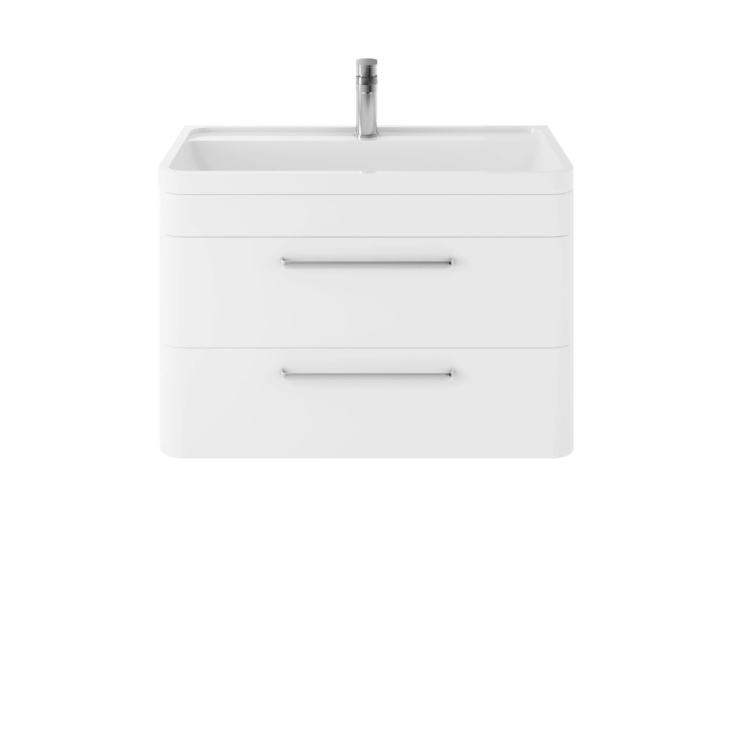 Hudson Reed Solar Wall Hung 800mm Cabinet & Basin - Pure White