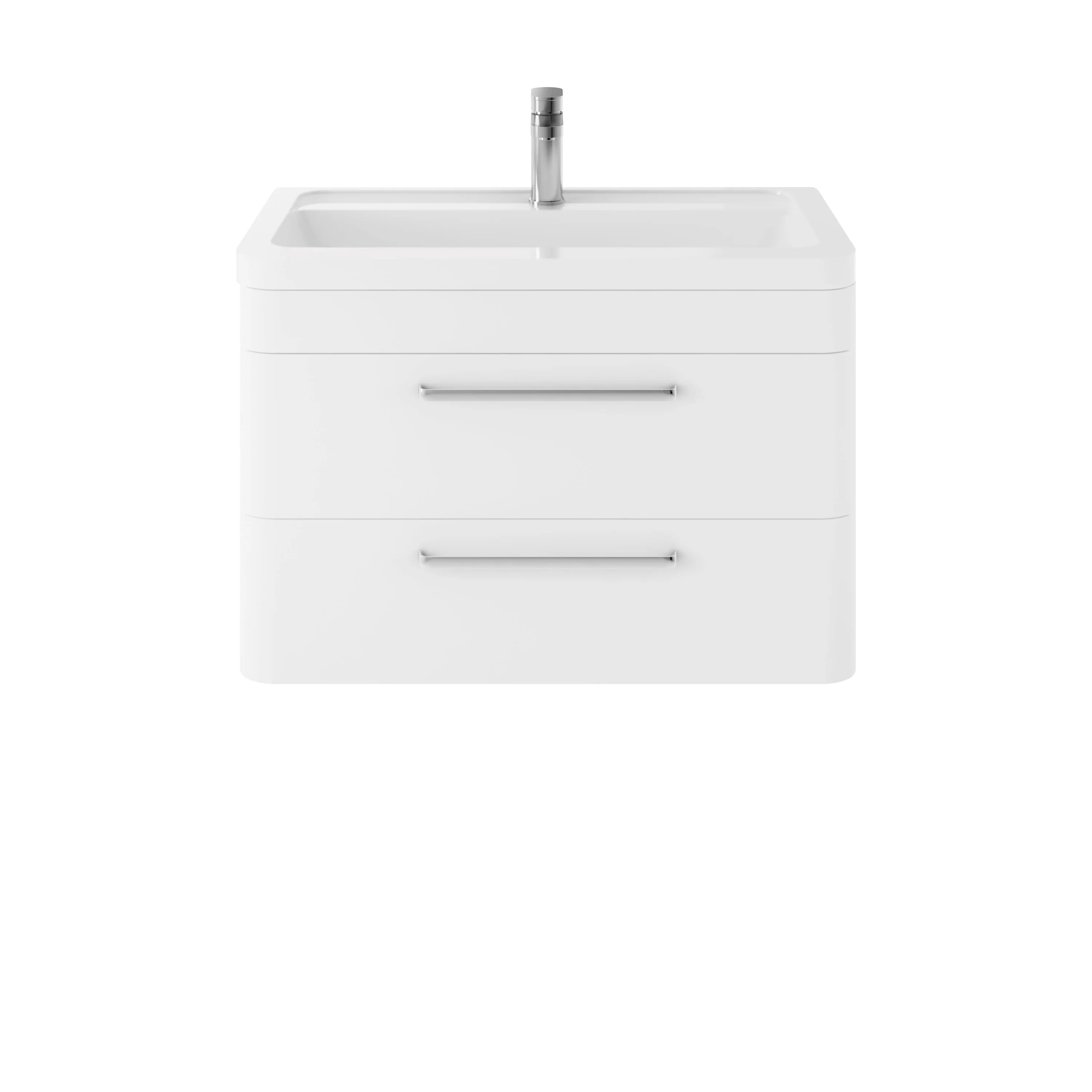 Hudson Reed Solar Wall Hung 800mm Cabinet & Ceramic Basin - Pure White