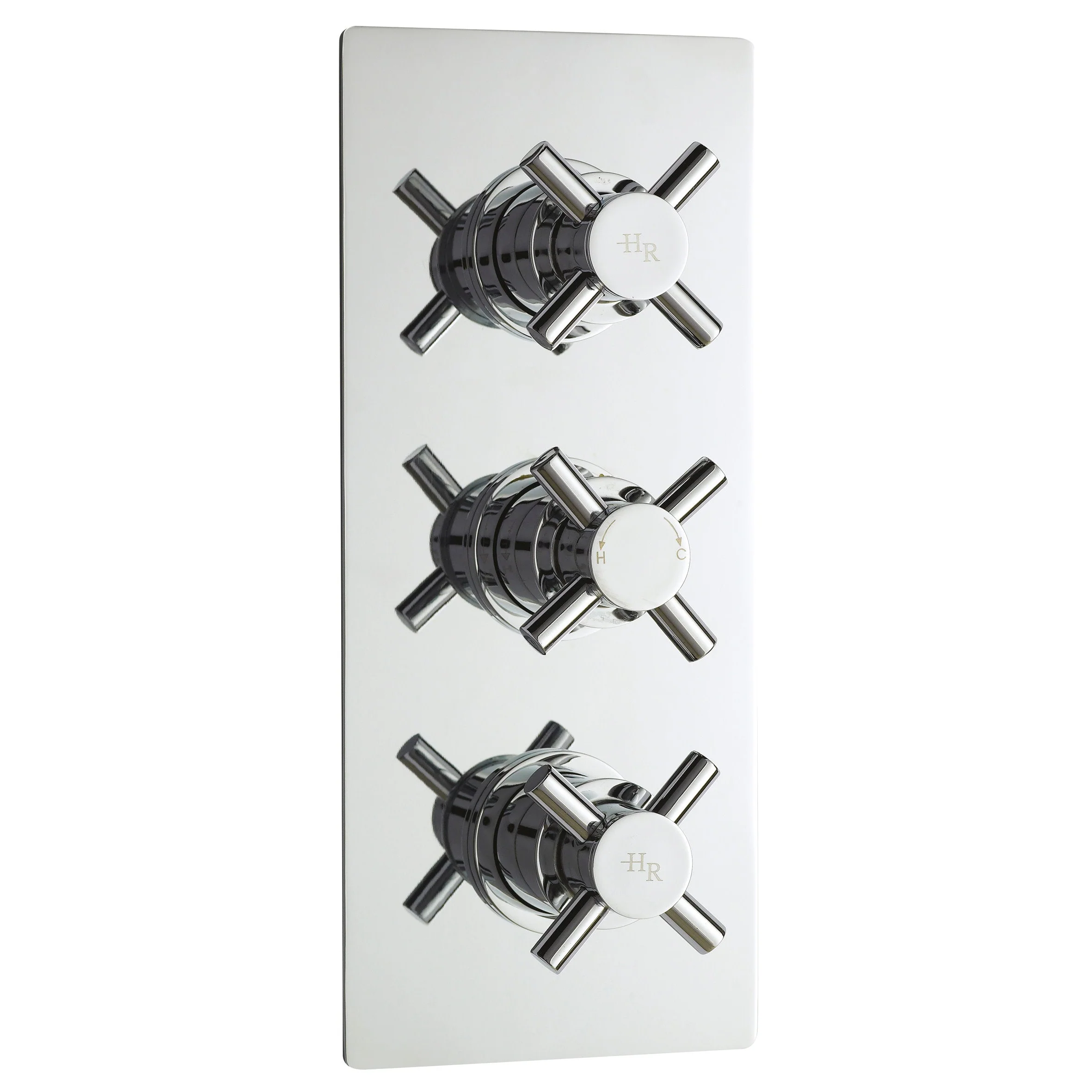 Hudson Reed Tec Crosshead Triple Thermostatic Shower Valve - Chrome