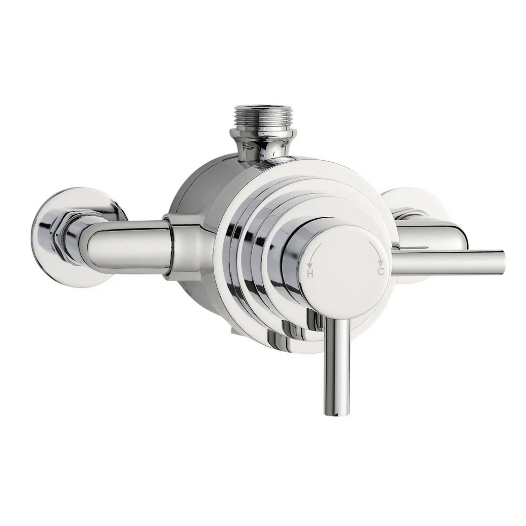 Hudson Reed Tec Dual Exposed Thermostatic Shower Valve - Chrome