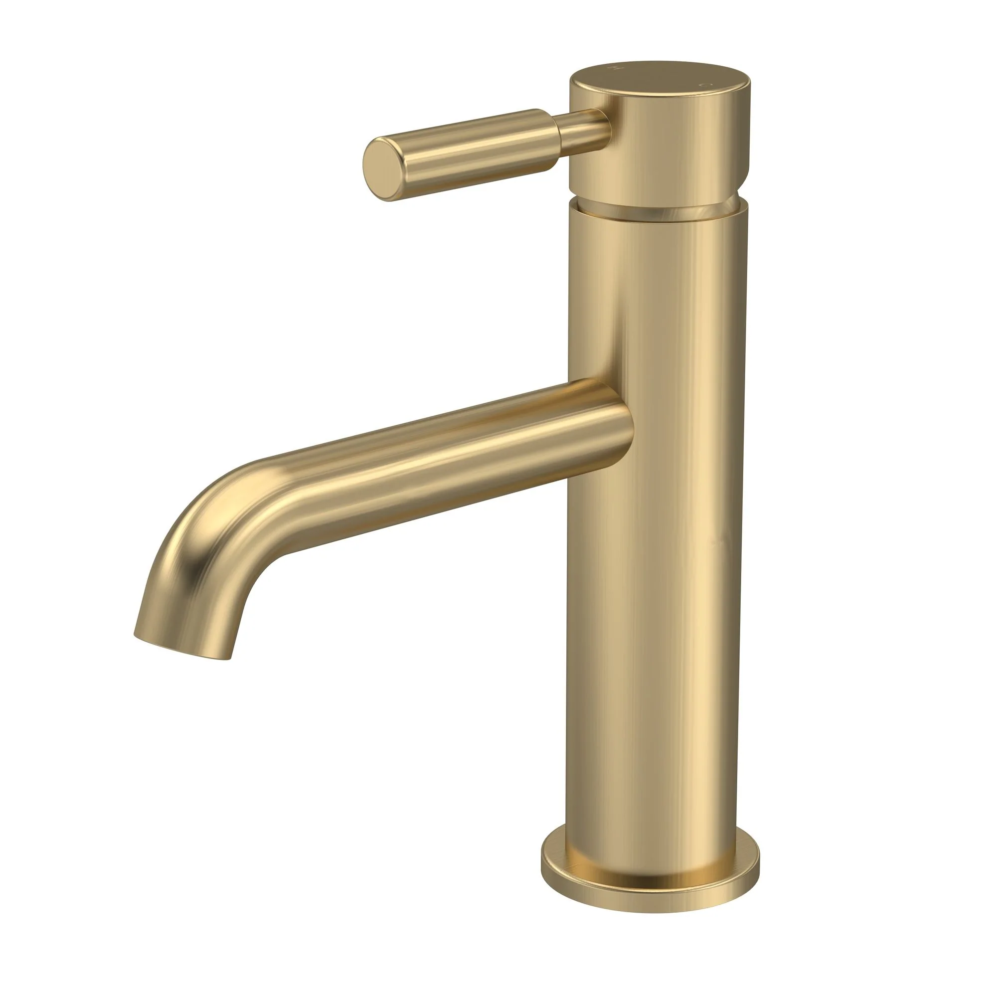 Hudson Reed Tec Lever Mono Basin Mixer - Brushed brass