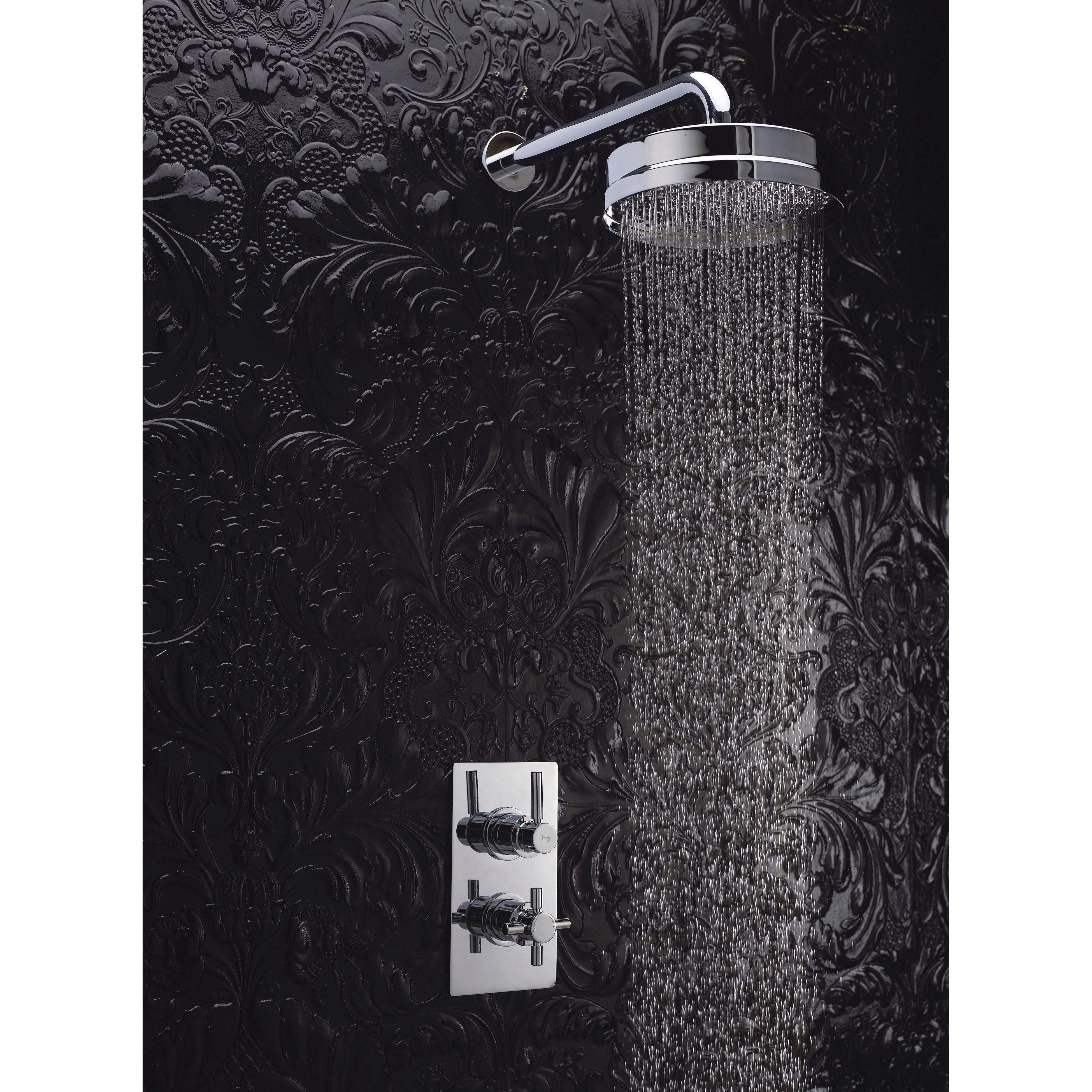 Hudson Reed Tec Pura Twin Thermostatic Shower Valve - Chrome - Image 2
