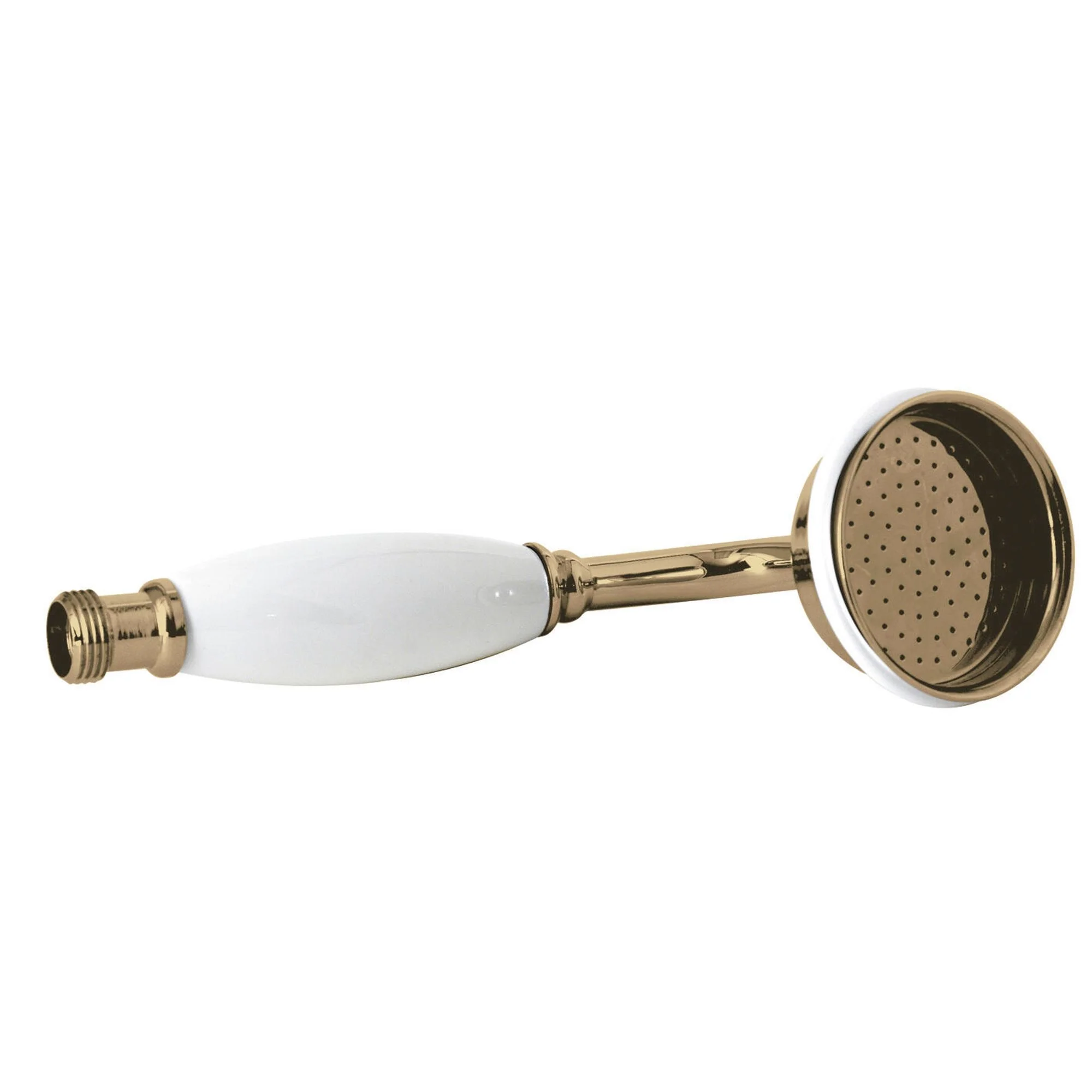 Nuie White Topaz Large Traditional Shower Handset - Brushed Brass