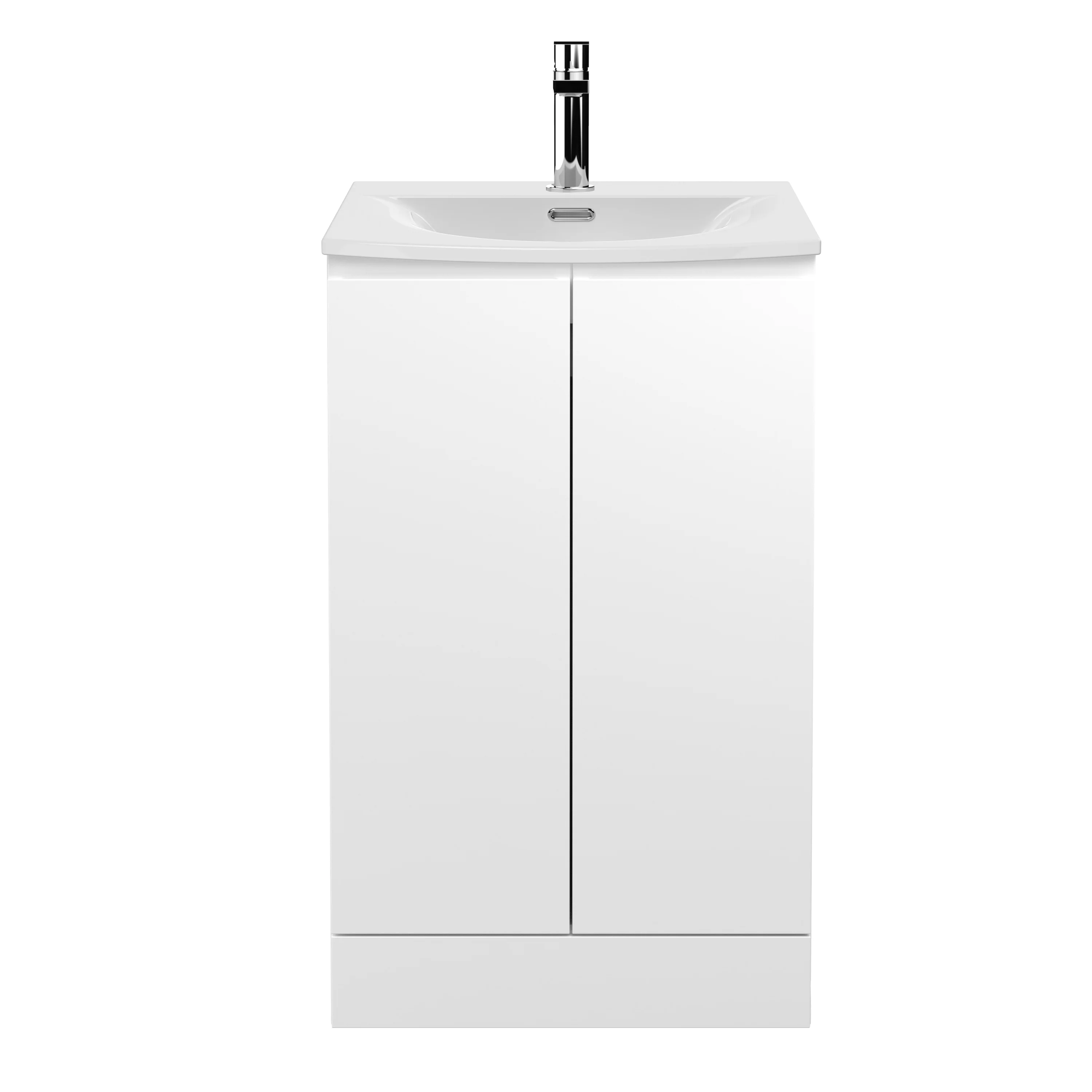 Hudson Reed Urban 500mm Floor Standing 2-Door Vanity Unit & Basin 4 - Satin White