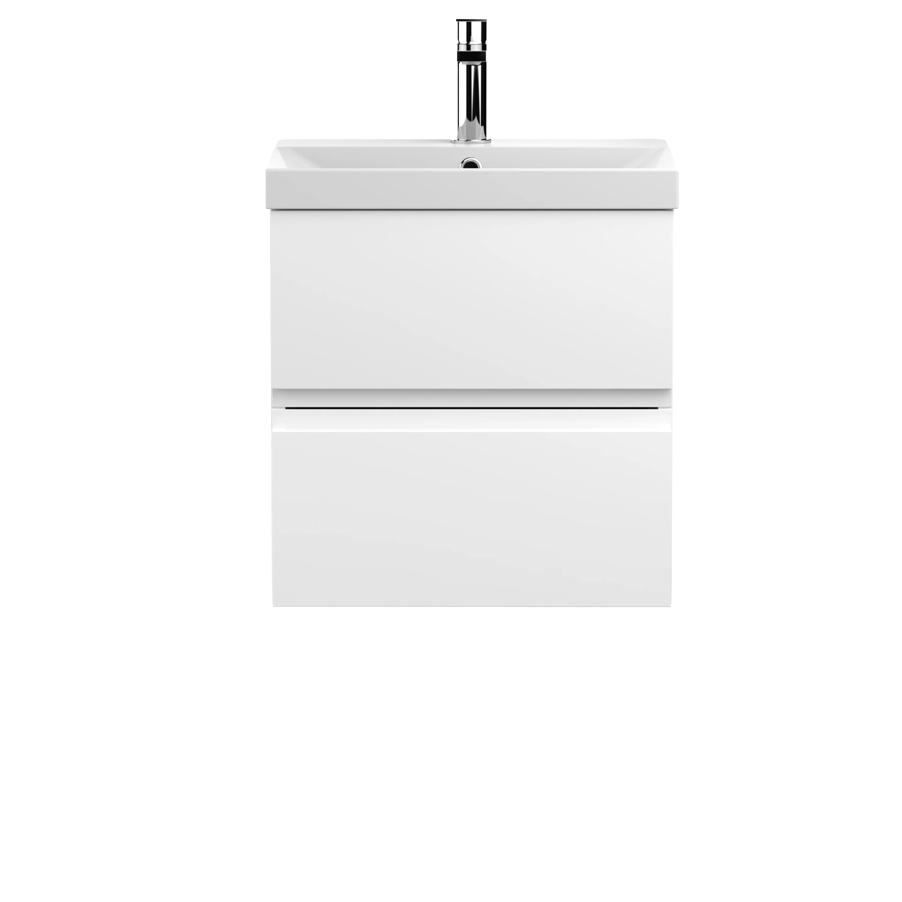 Hudson Reed Urban 500mm Wall Hung 2-Drawer Vanity Unit & Basin 3 - Satin White