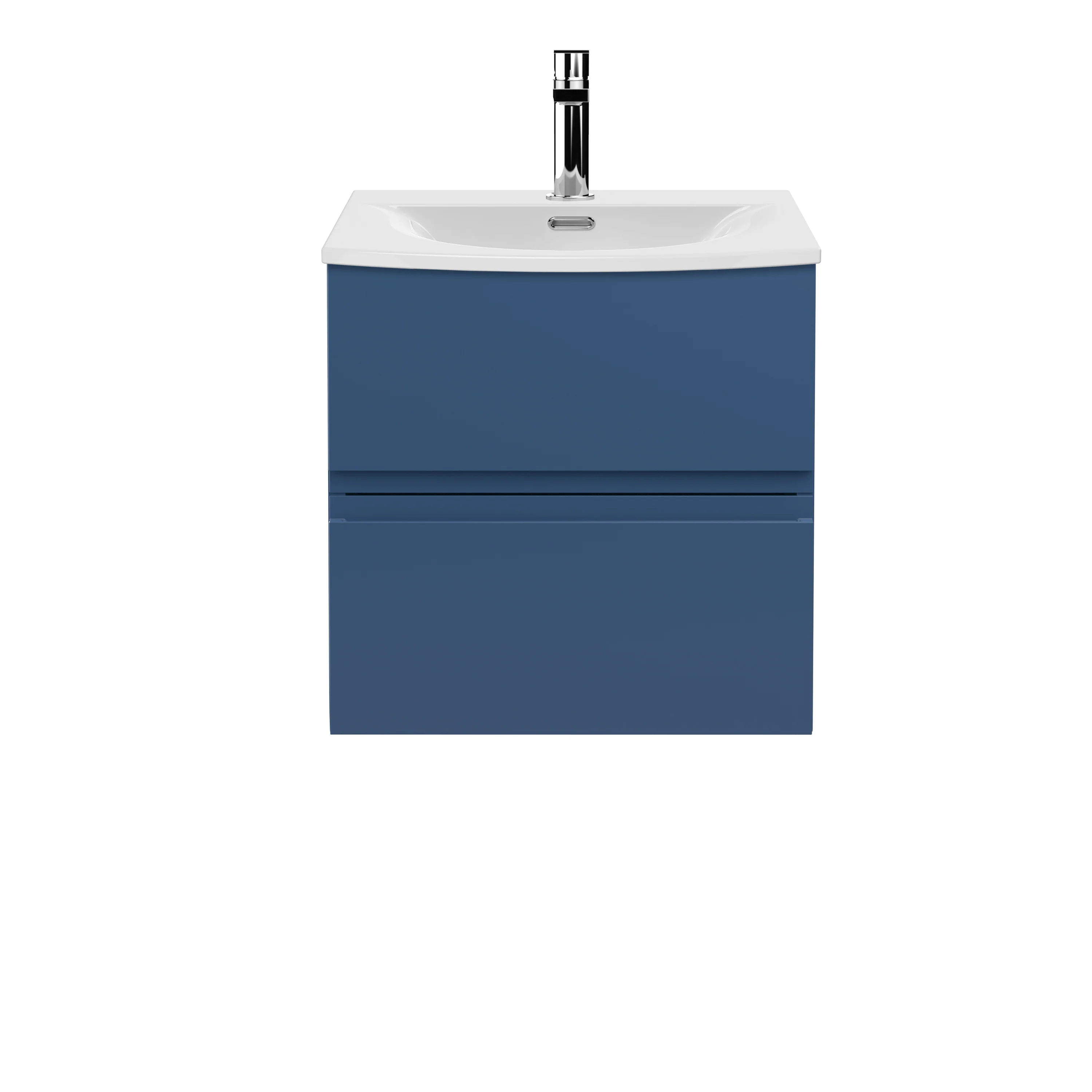 Hudson Reed Urban 500mm Wall Hung 2-Drawer Vanity Unit & Basin 4 - Satin Blue