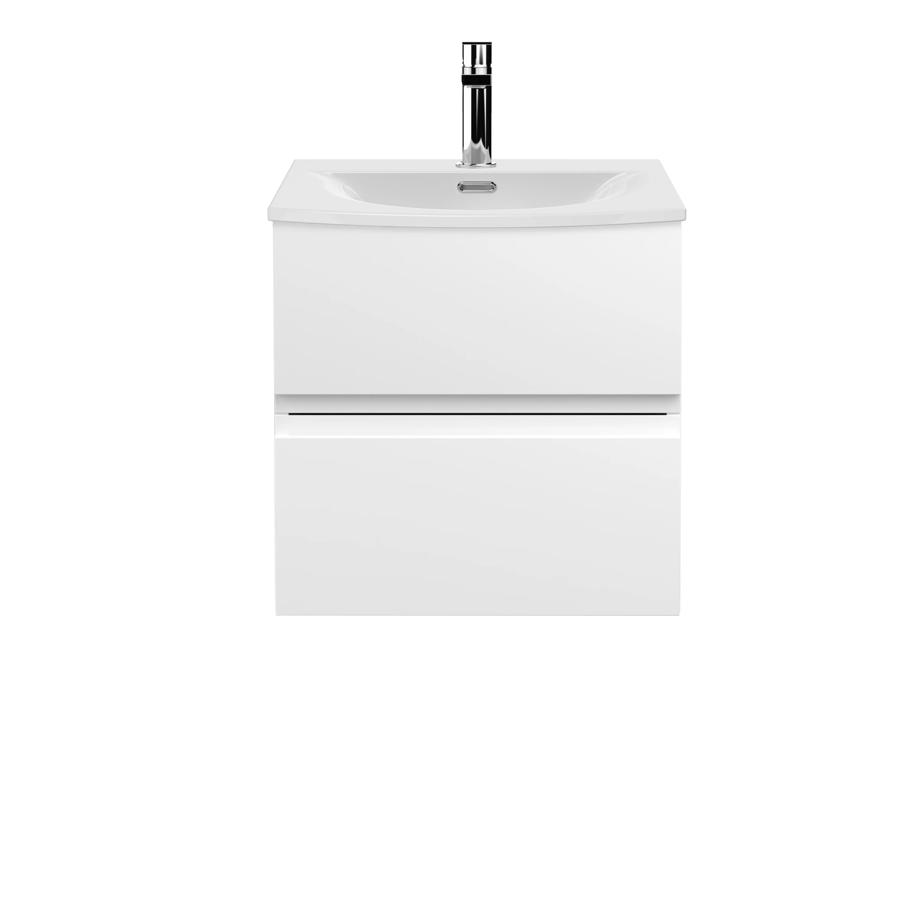 Hudson Reed Urban 500mm Wall Hung 2-Drawer Vanity Unit & Basin 4 - Satin White