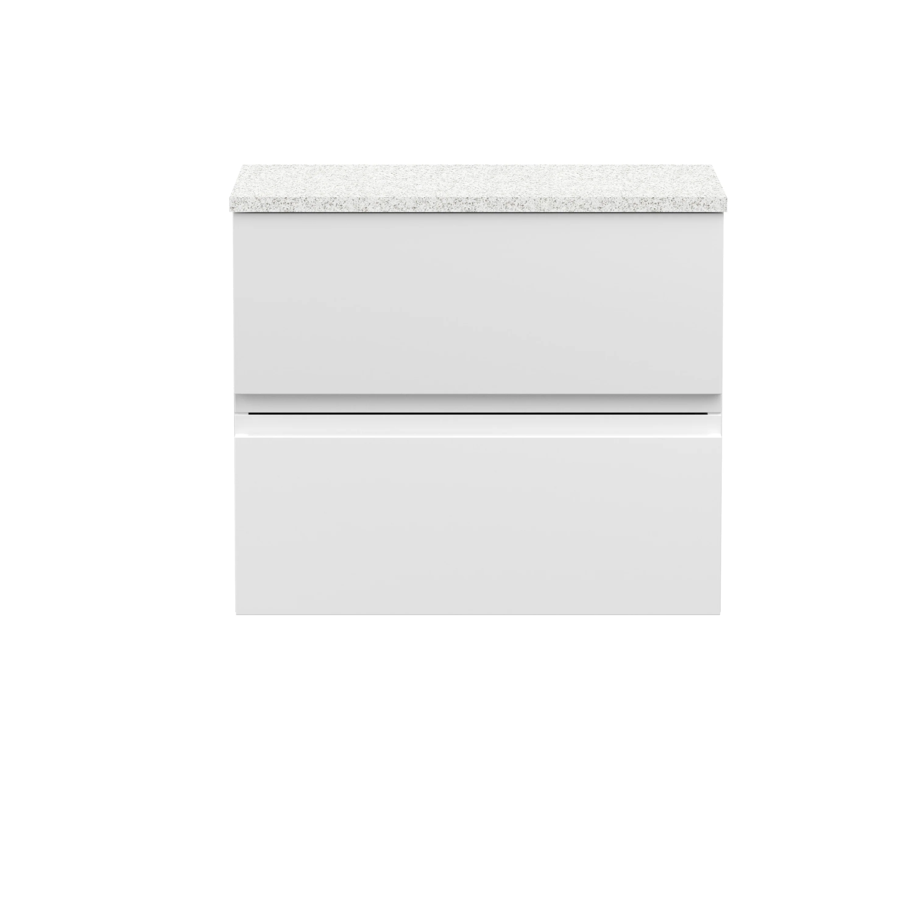 Hudson Reed Urban 600mm Wall Hung 2-Drawer Unit & Laminate Worktop - Satin White