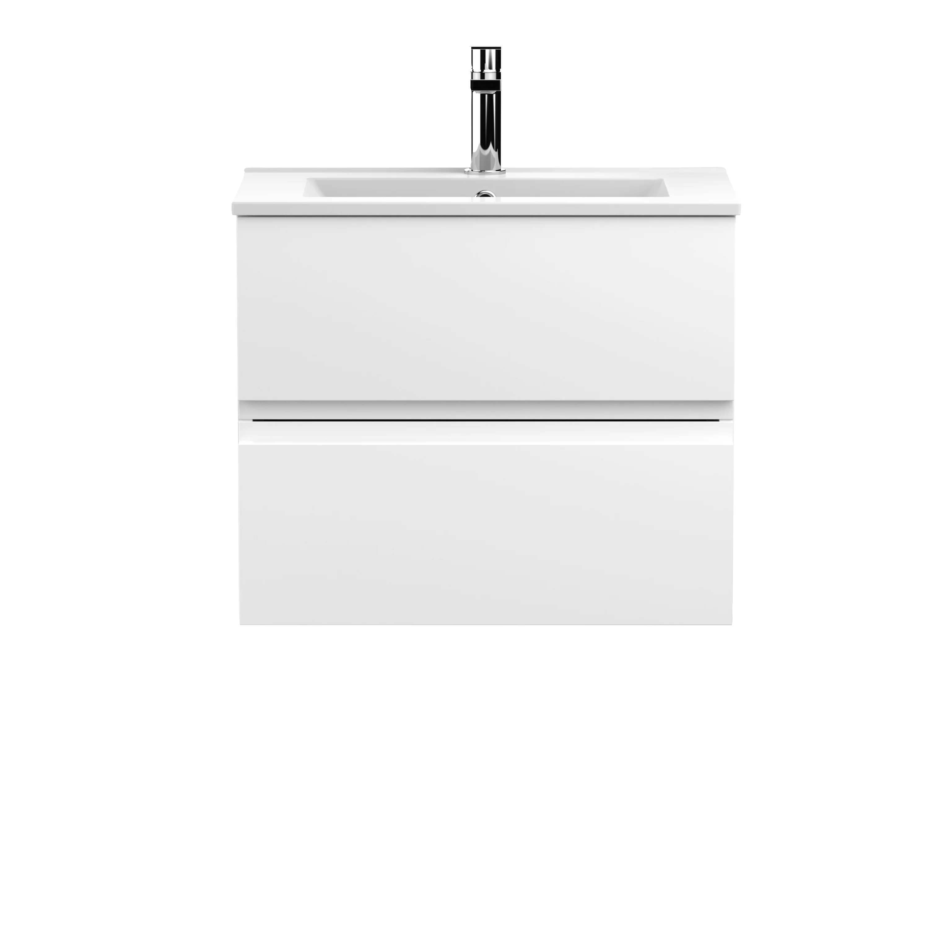 Hudson Reed Urban 600mm Wall Hung 2-Drawer Vanity Unit & Basin 2 - Satin White