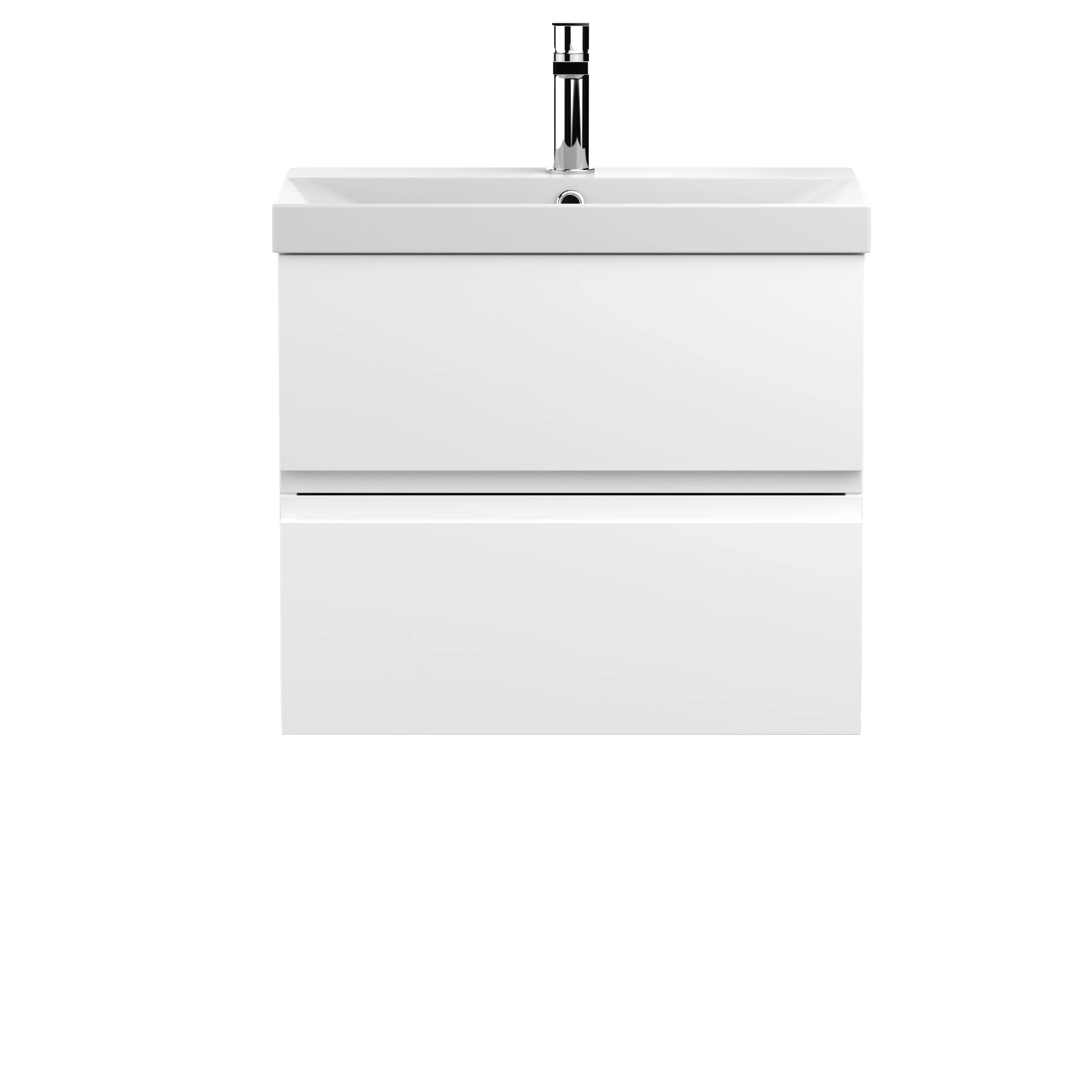 Hudson Reed Urban 600mm Wall Hung 2-Drawer Vanity Unit & Basin 3 - Satin White