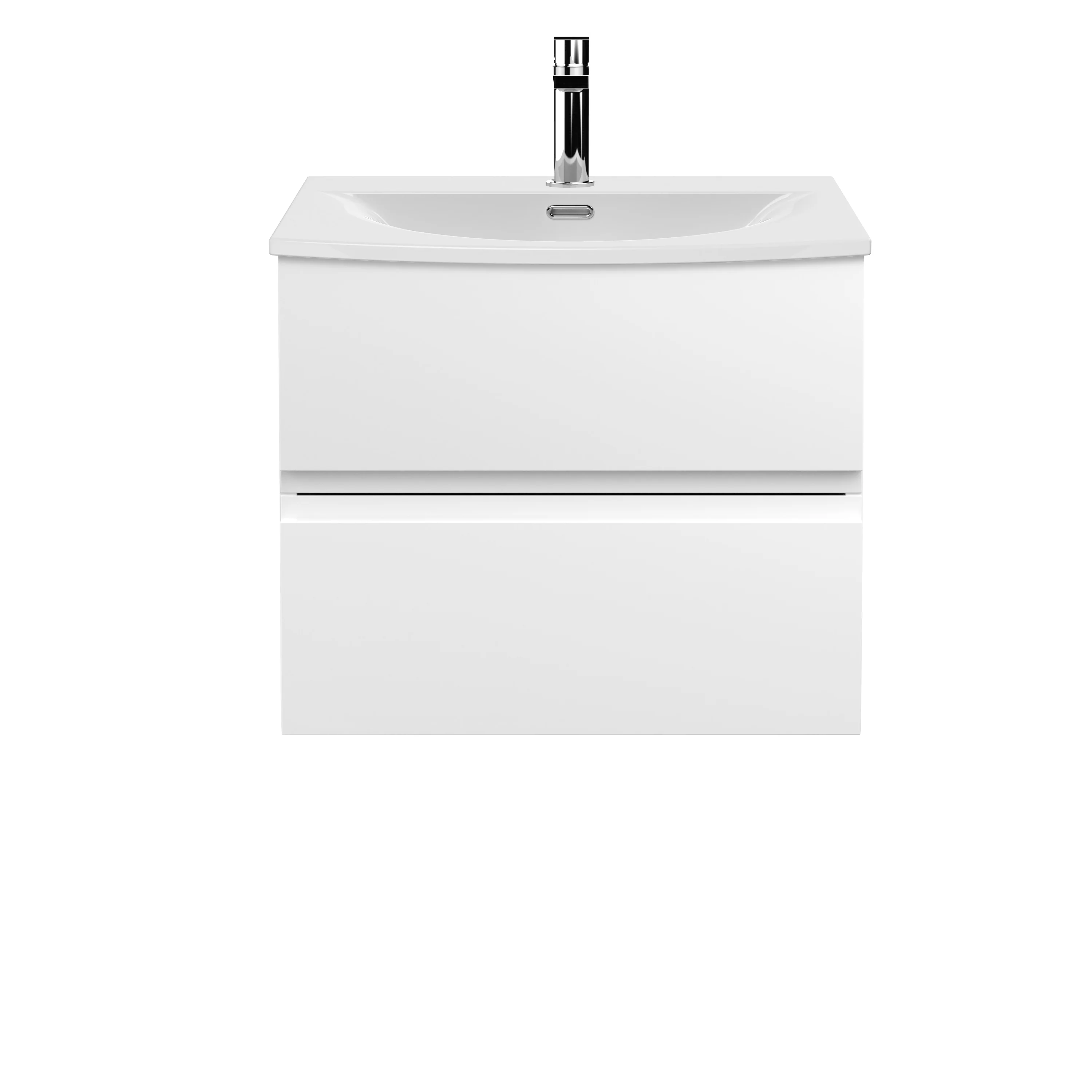 Hudson Reed Urban 600mm Wall Hung 2-Drawer Vanity Unit & Basin 4 - Satin White
