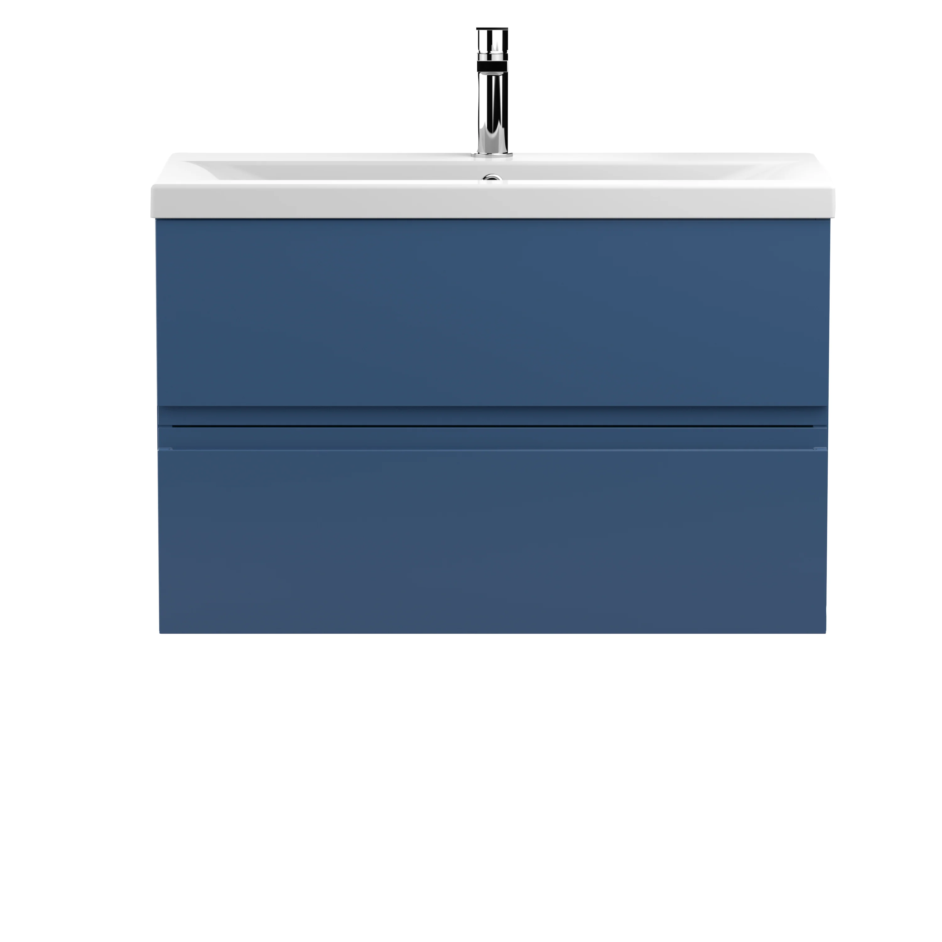 Hudson Reed Urban 800mm Wall Hung 2-Drawer Vanity Unit & Basin 1 - Satin Blue