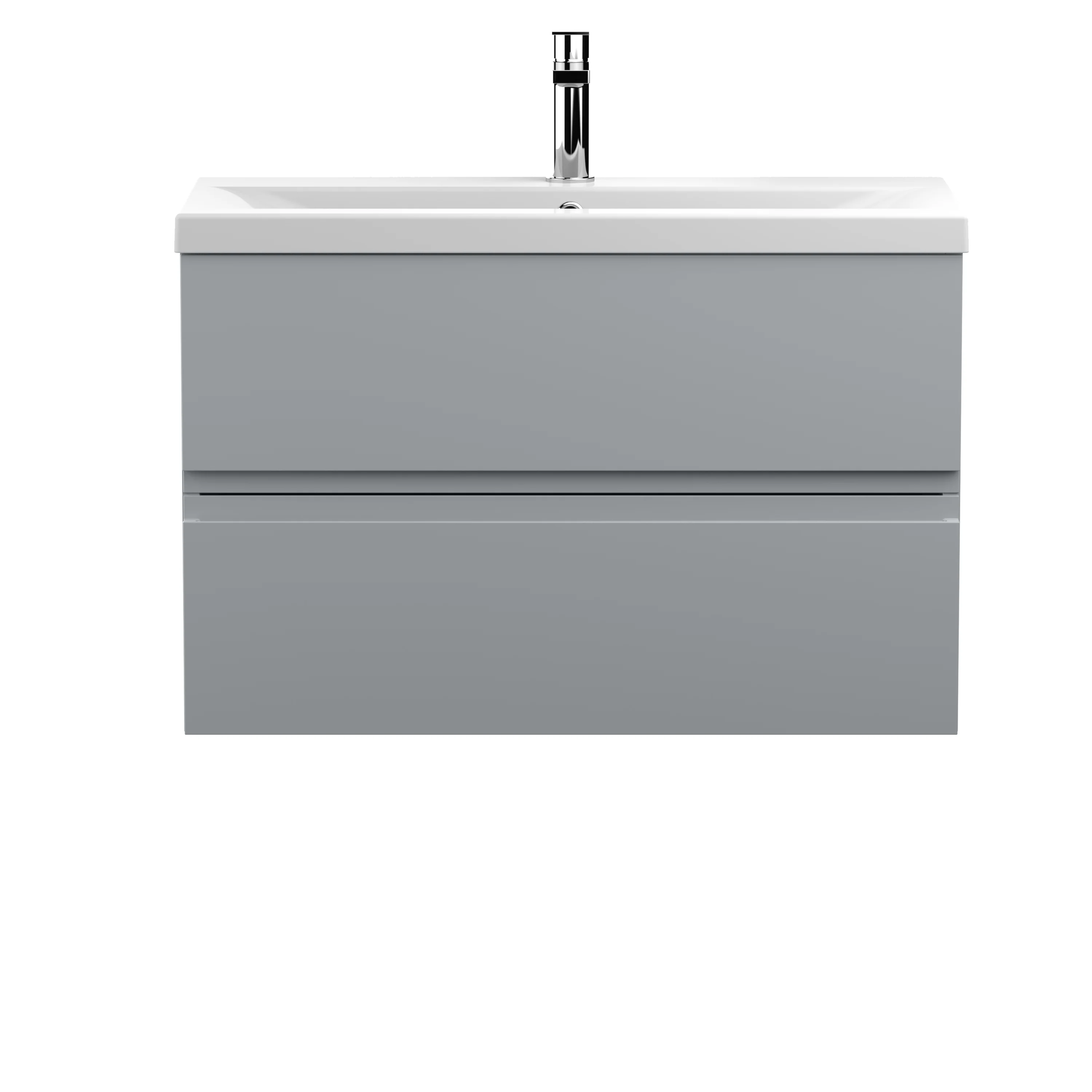Hudson Reed Urban 800mm Wall Hung 2-Drawer Vanity Unit & Basin 1 - Satin Grey