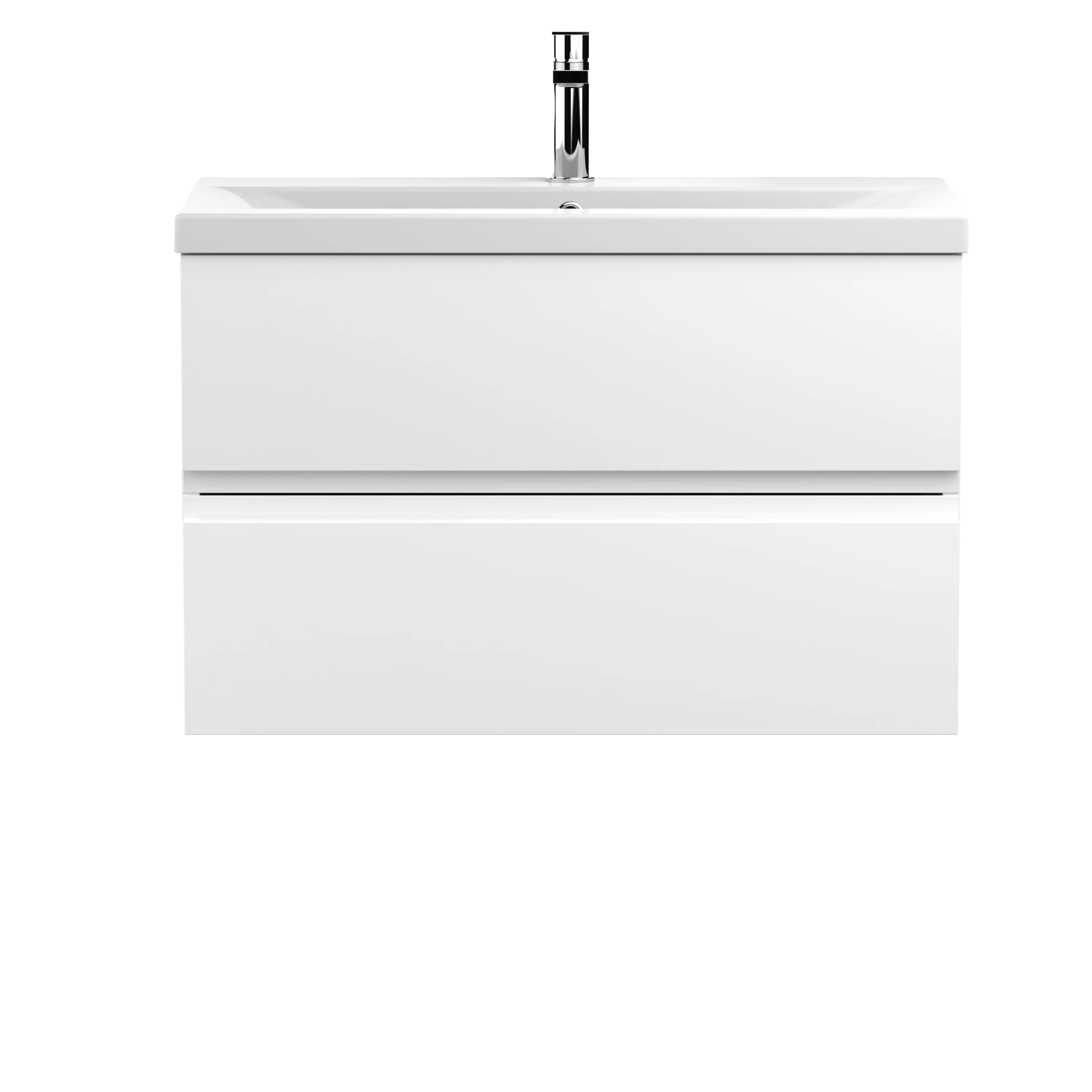 Hudson Reed Urban 800mm Wall Hung 2-Drawer Vanity Unit & Basin 1 - Satin White