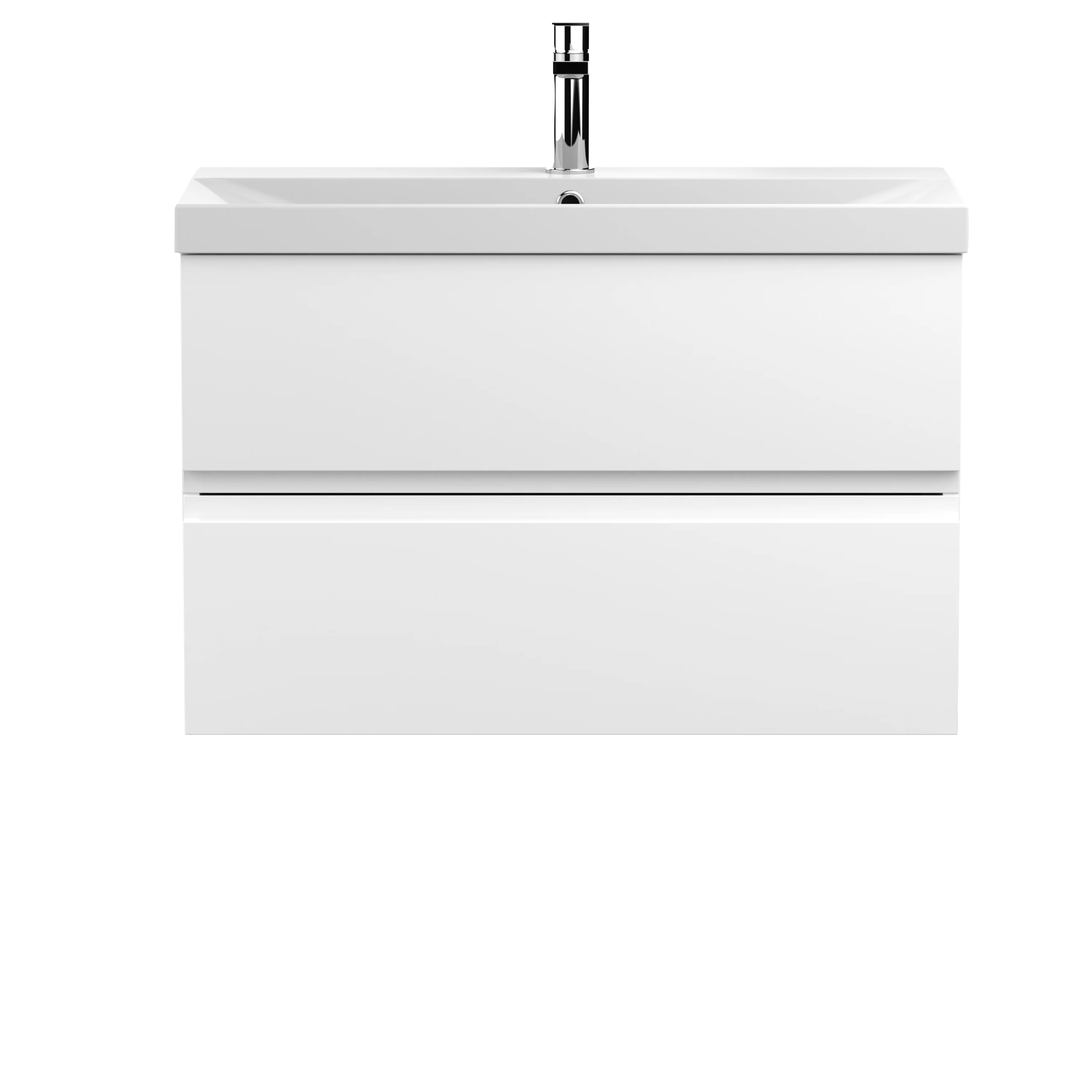 Hudson Reed Urban 800mm Wall Hung 2-Drawer Vanity Unit & Basin 3 - Satin White