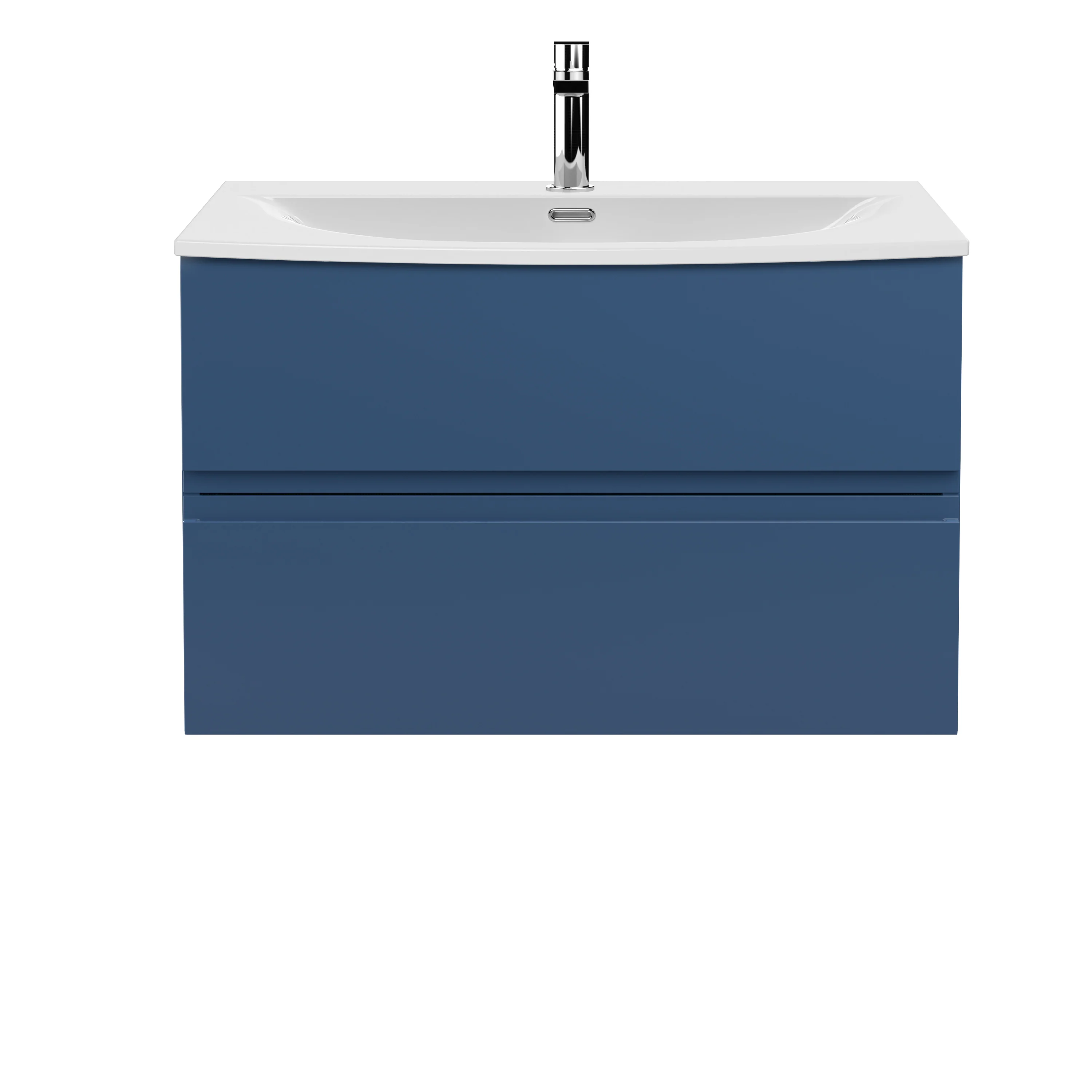 Hudson Reed Urban 800mm Wall Hung 2-Drawer Vanity Unit & Basin 4 - Satin Blue