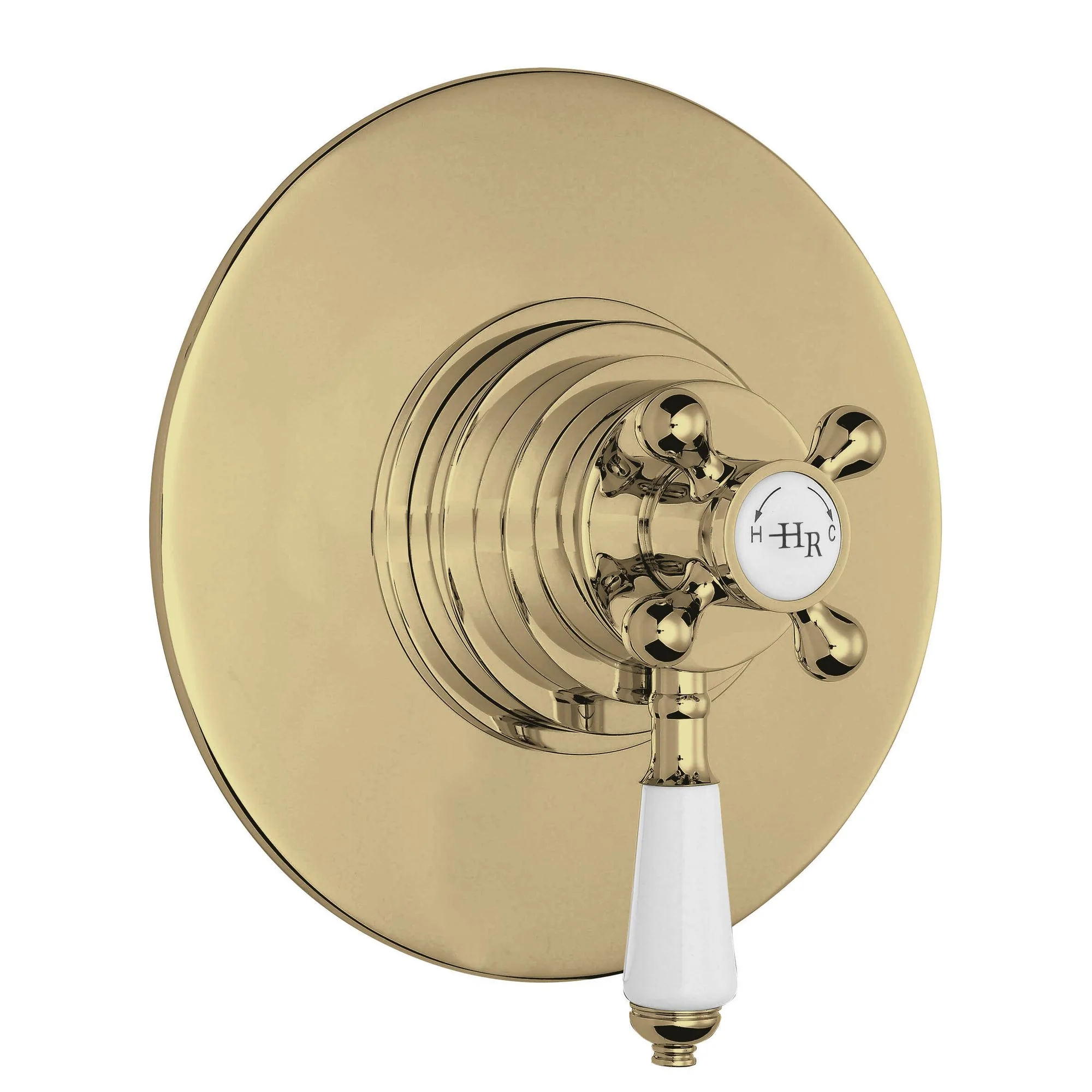 Hudson Reed White Topaz Concealed Dual Shower Valve - Brushed Brass