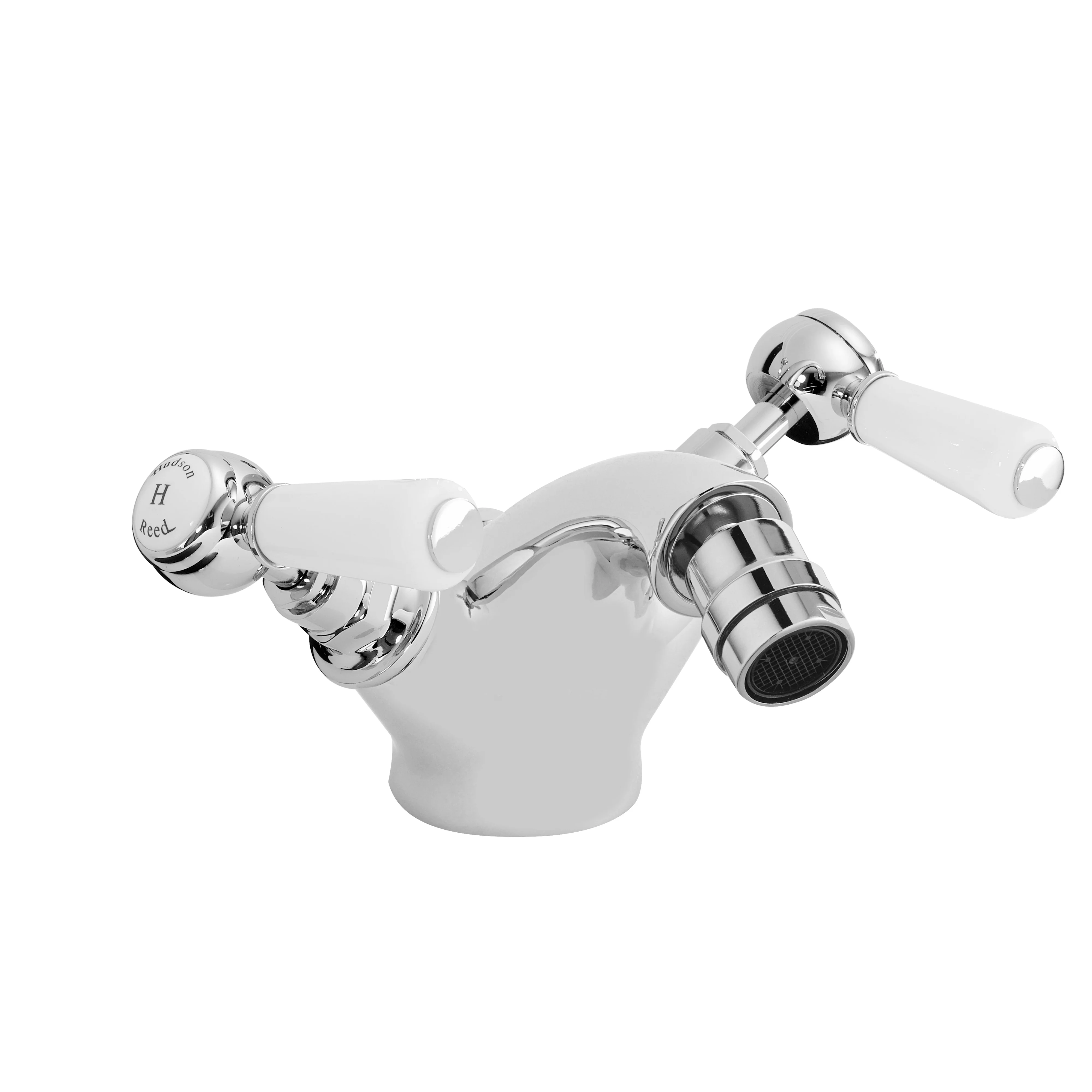 Hudson Reed White Topaz With Lever Bidet Tap - Chrome - BC306HL - Image 2