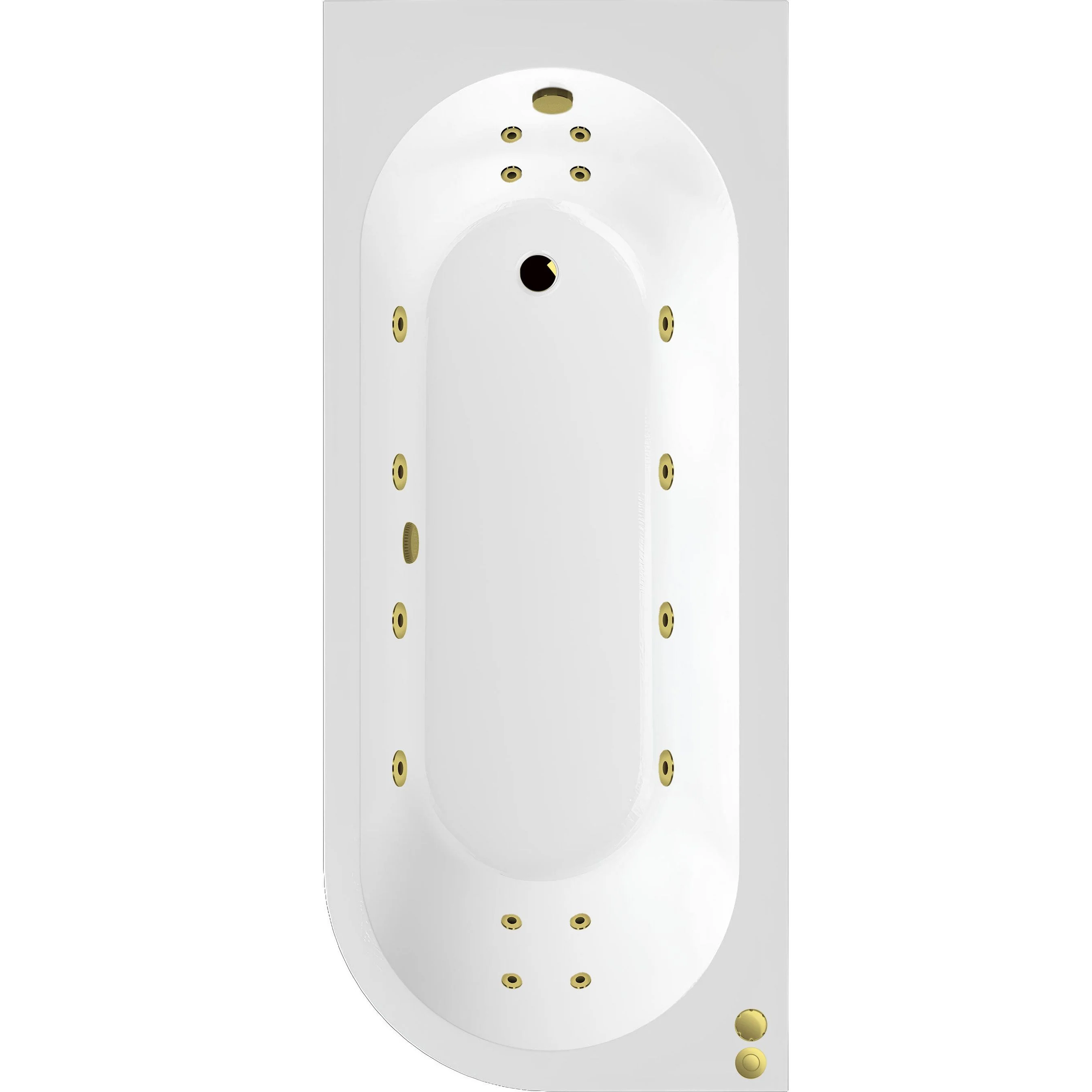 J Shape Whirlpool Hydrotherapy SPA Back to Wall Corner Bath 1700 x 725mm - Image 25