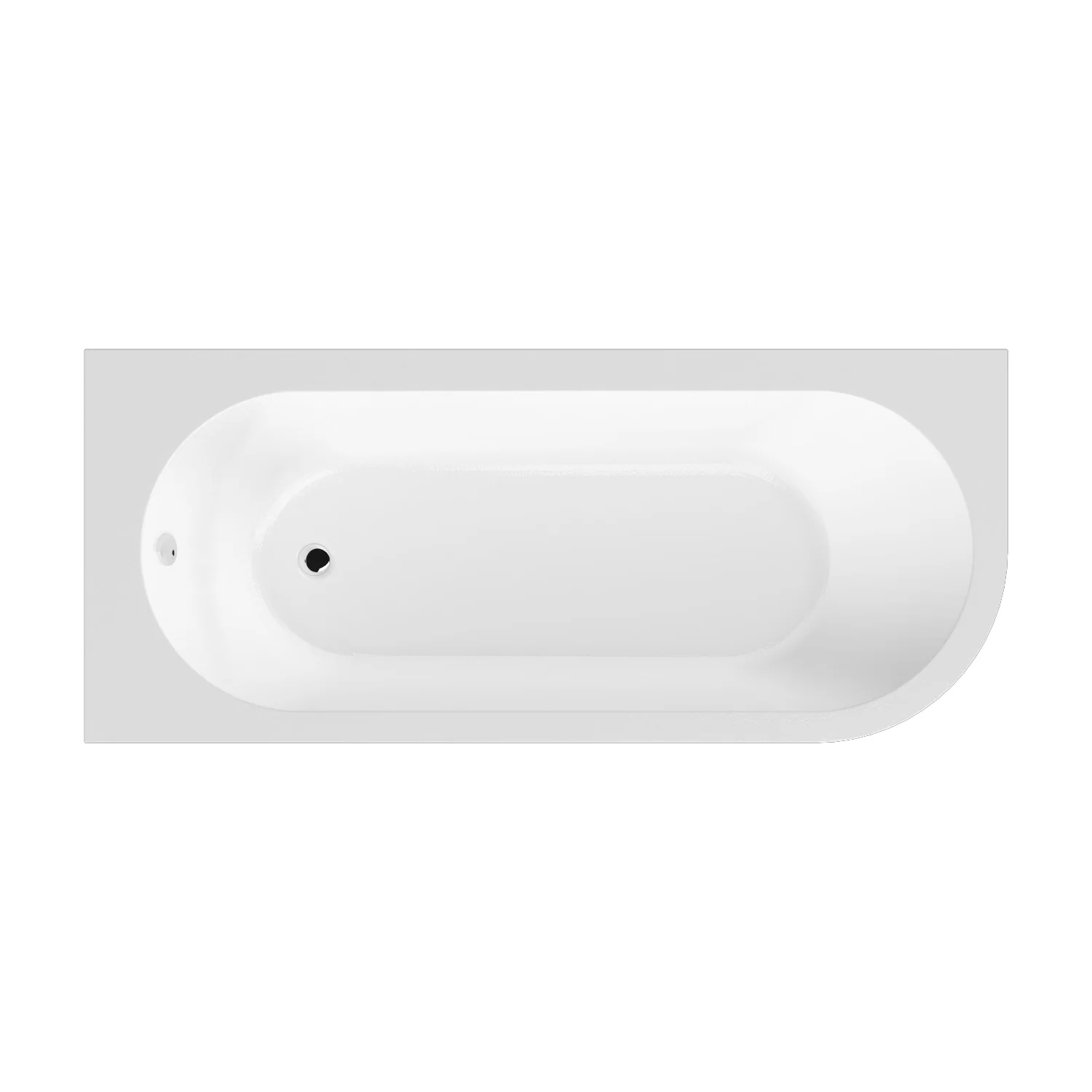J Shaped 1700 x 750 Left Hand Single Ended Bath - Image 2