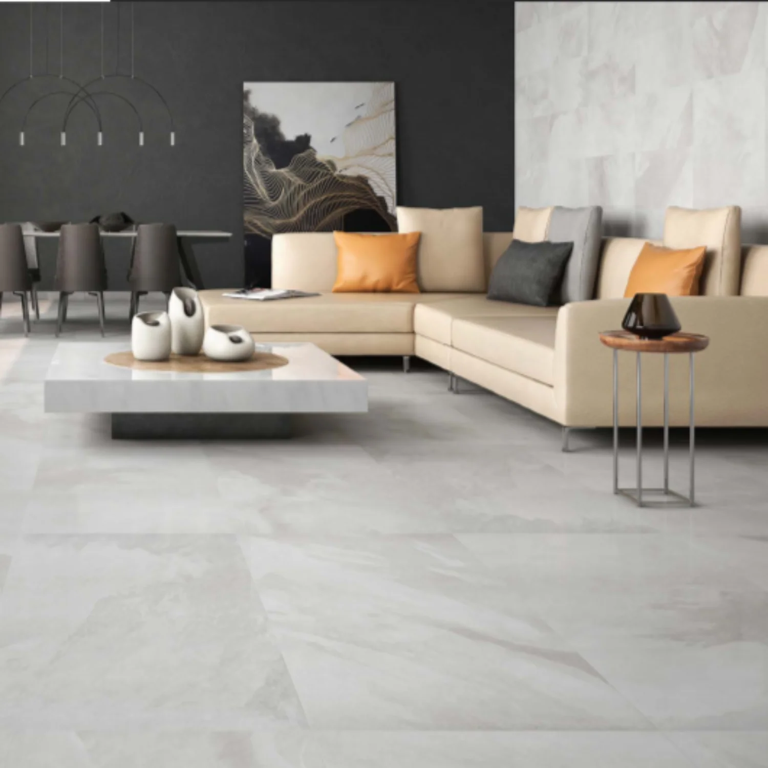 Kala Silver Rectangle Porcelain Tile
