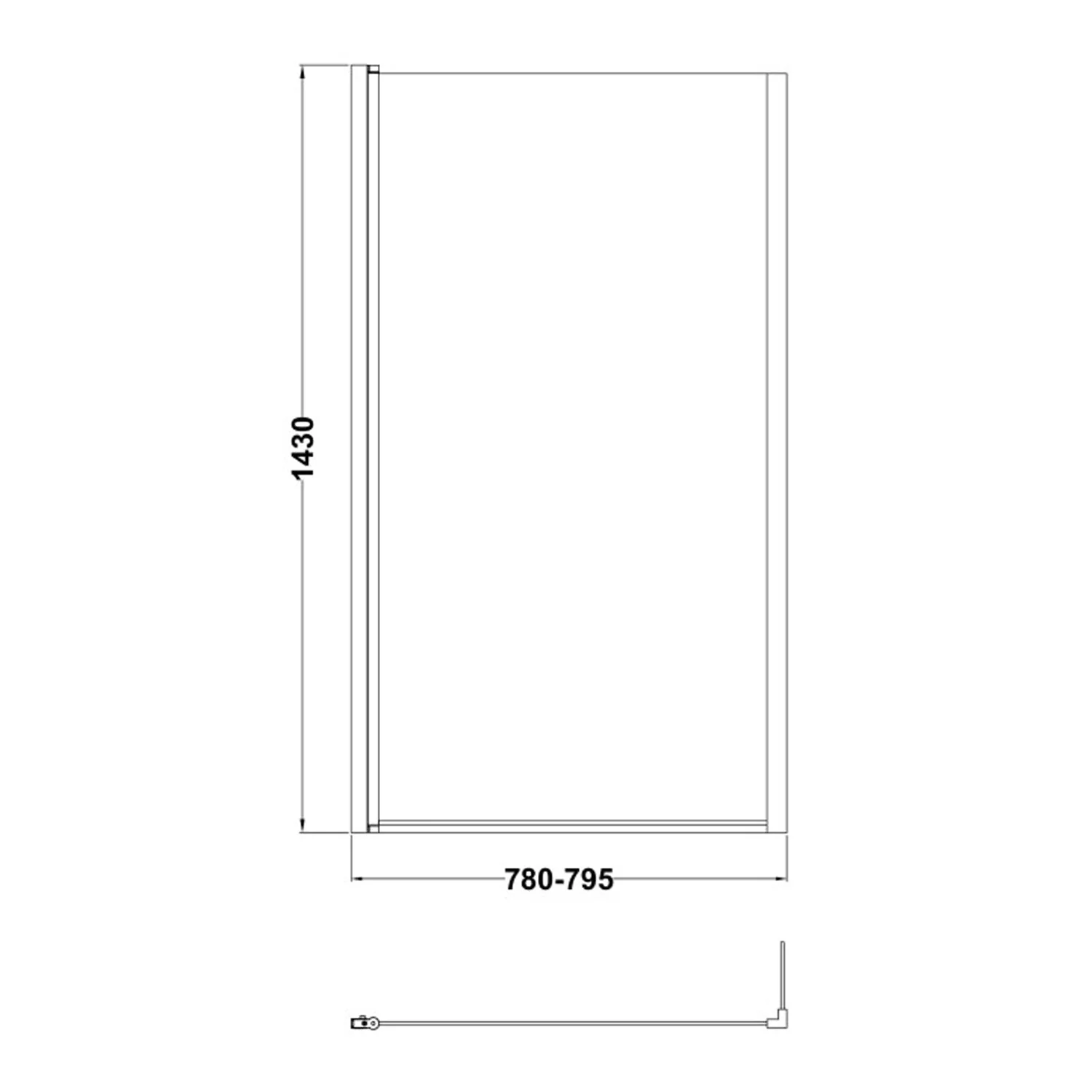 L-Shaped 1500 x 850/700 Shower Bath C/W Brushed Brass Bath Screen & Front Panel - Image 9