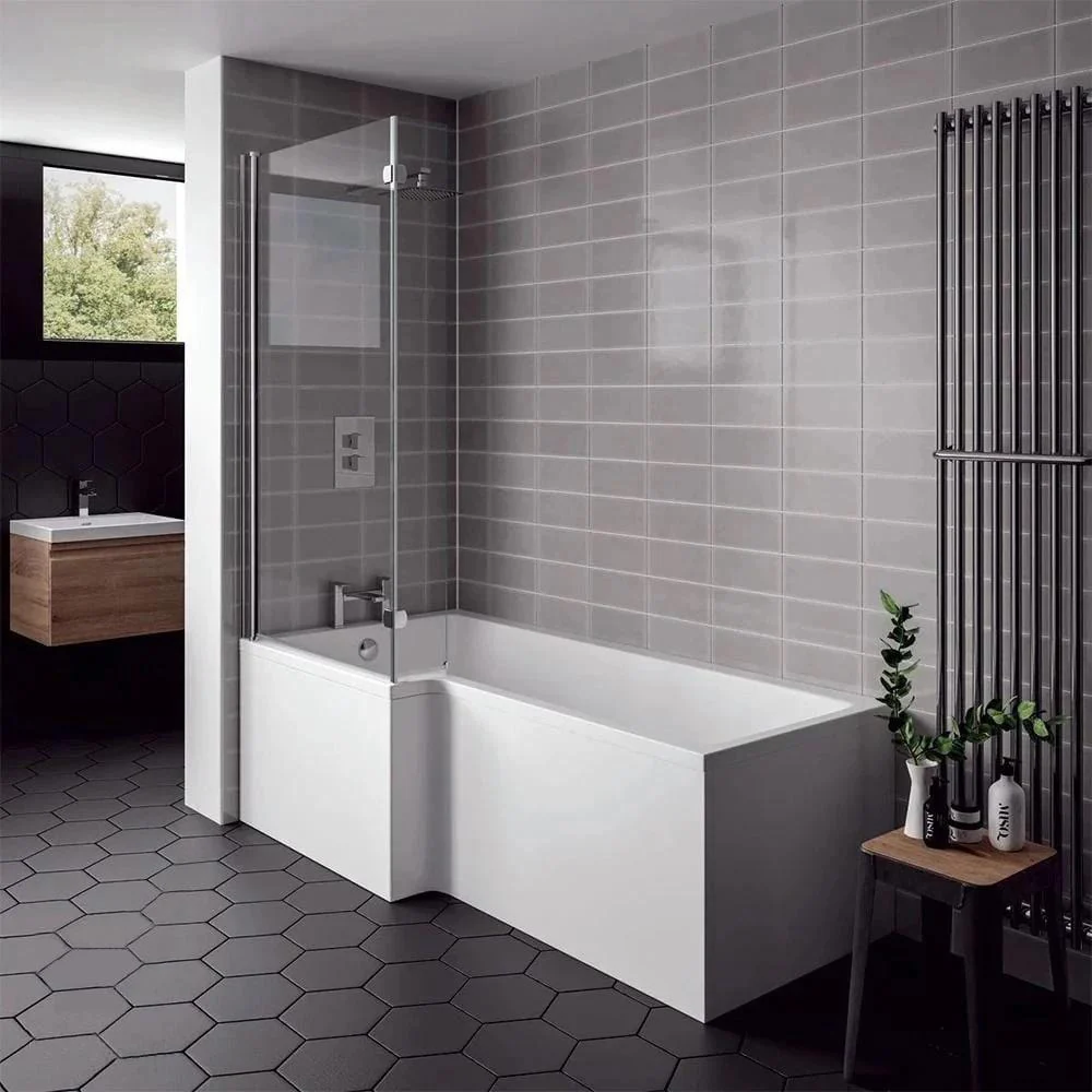 L-Shaped 1600 x 850 Shower Bath - Image 5