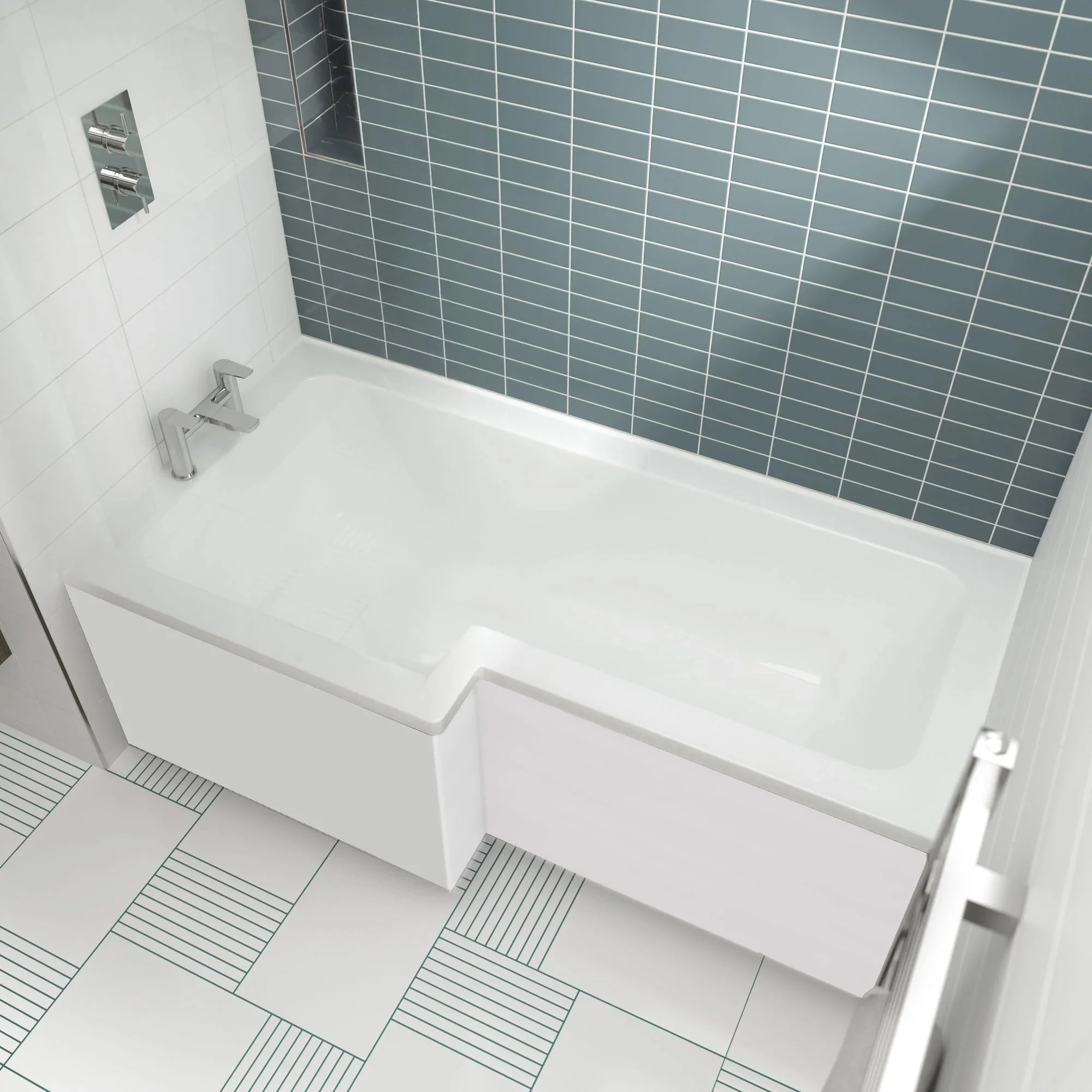 L-Shaped 1700 x 850/700 Shower Bath - Image 18