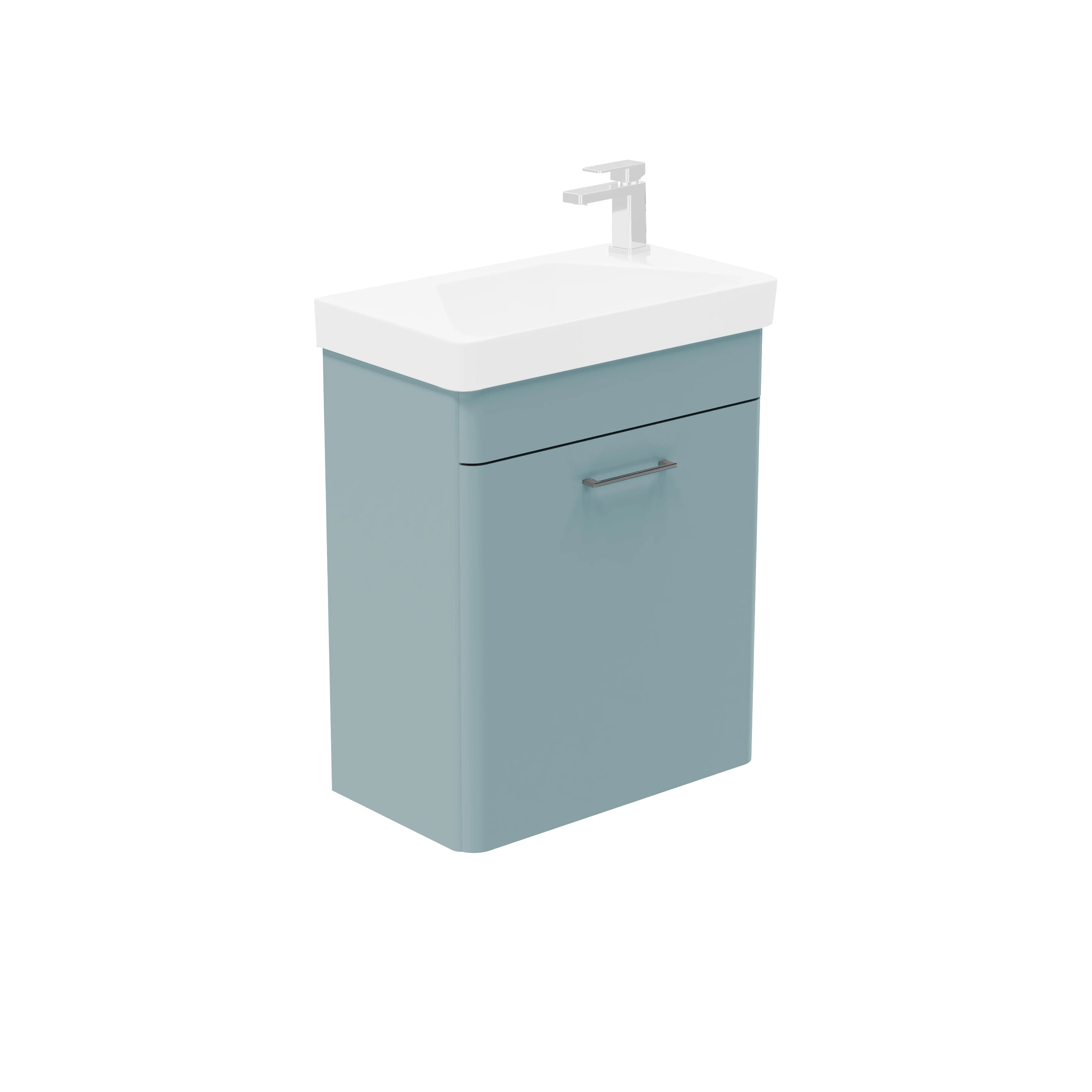 LECICO Layla 49cm Short Projection 1-Door Cloakroom Unit - Light Blue
