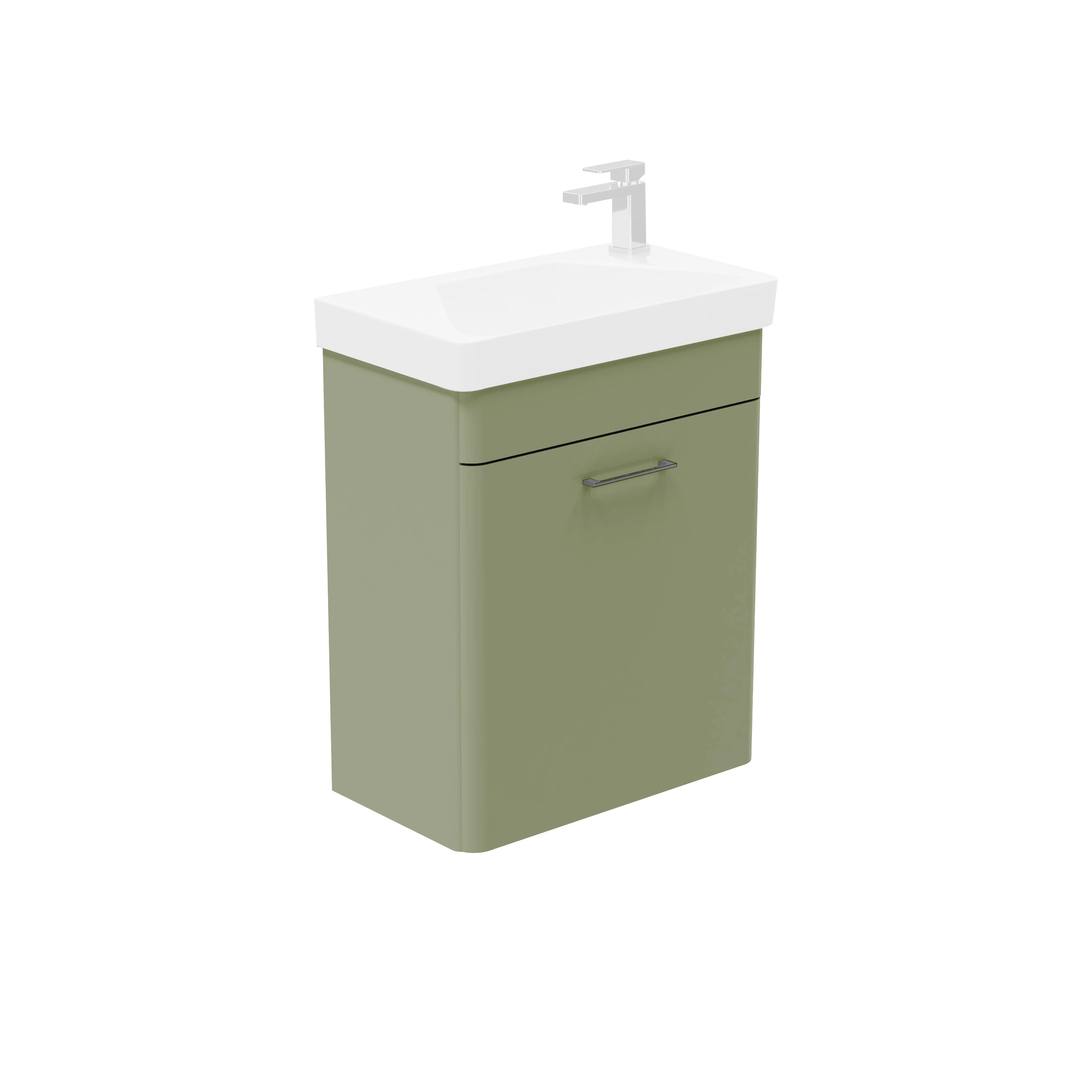 LECICO Layla 49cm Short Projection 1-Door Cloakroom Unit - Matt Light Green
