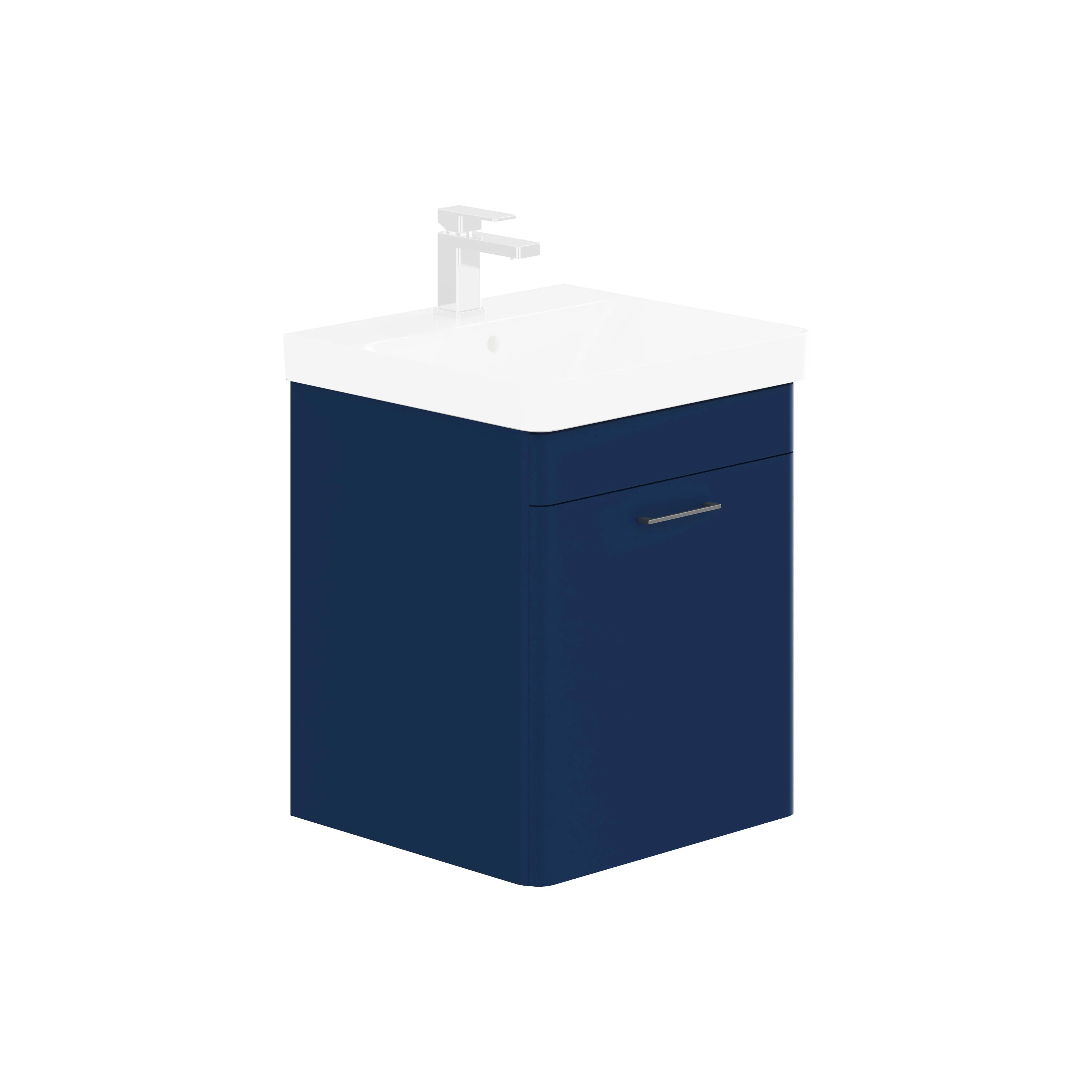 LECICO Layla 50cm Wall Hung 1-Drawer Unit - Cobalt Blue