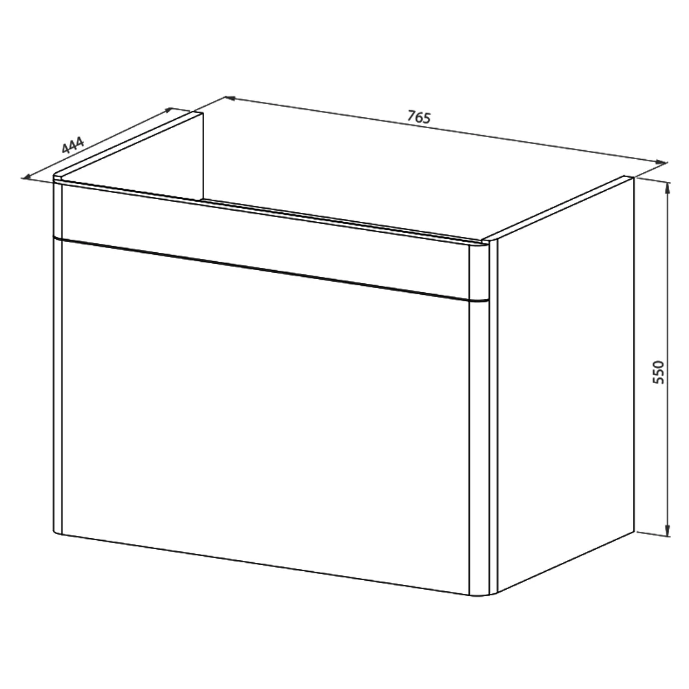 LECICO Layla 80cm Wall Hung 1-Drawer Unit - Cobalt Blue - Image 2