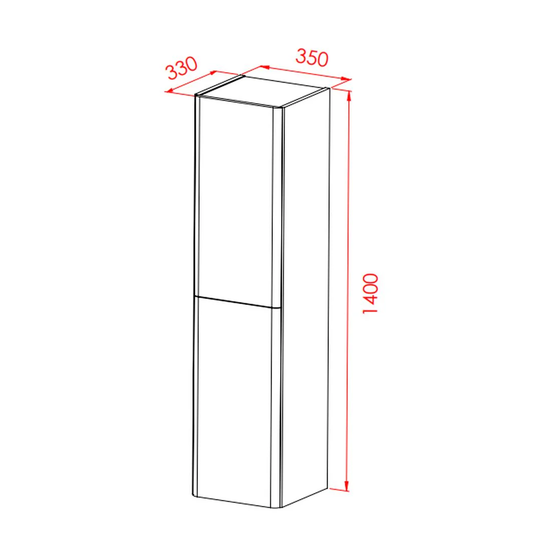 LECICO Layla Tall Unit - Gloss White - Image 2