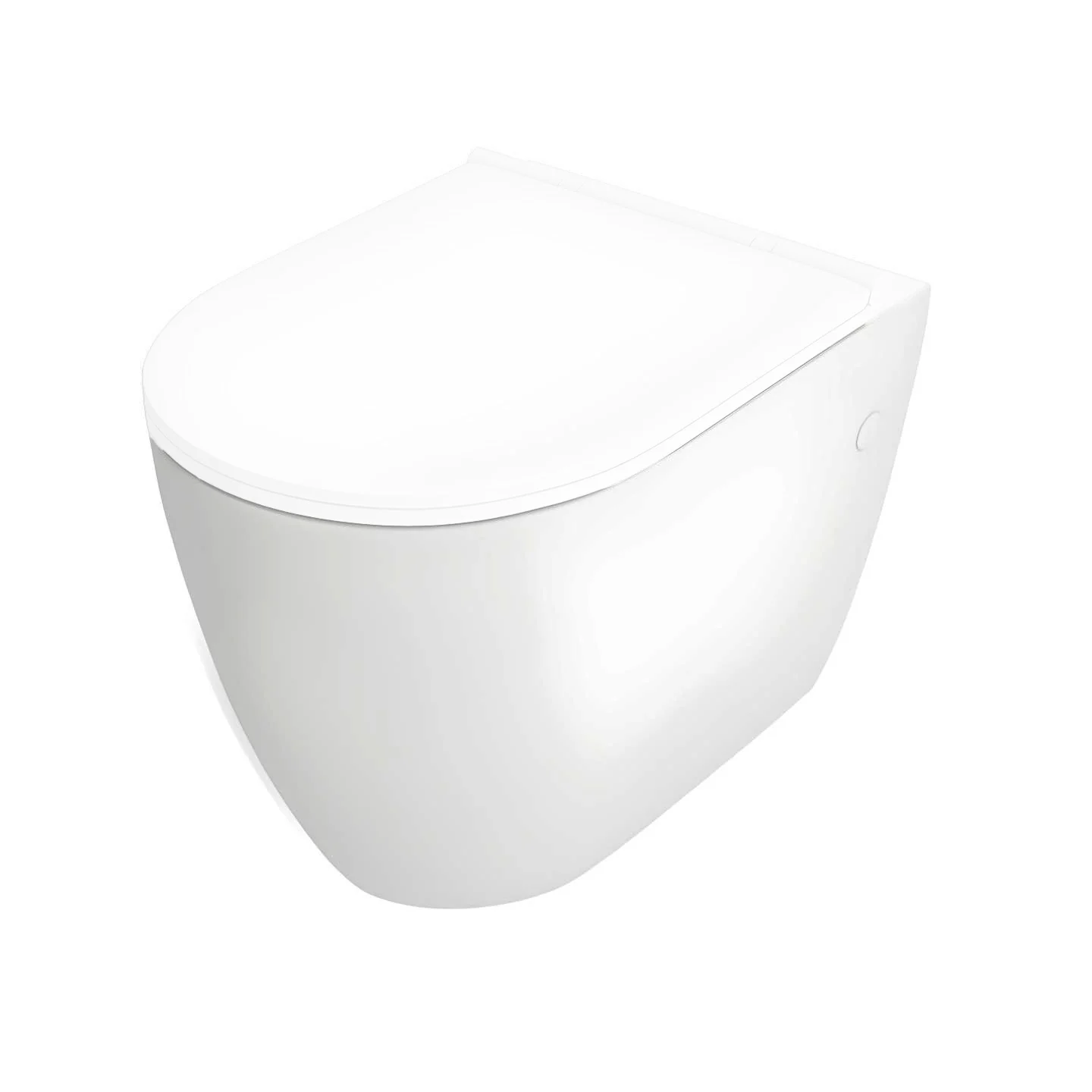 LECICO Layla Round Rimless Sanitaryware - Wall Hung Pan - Image 2