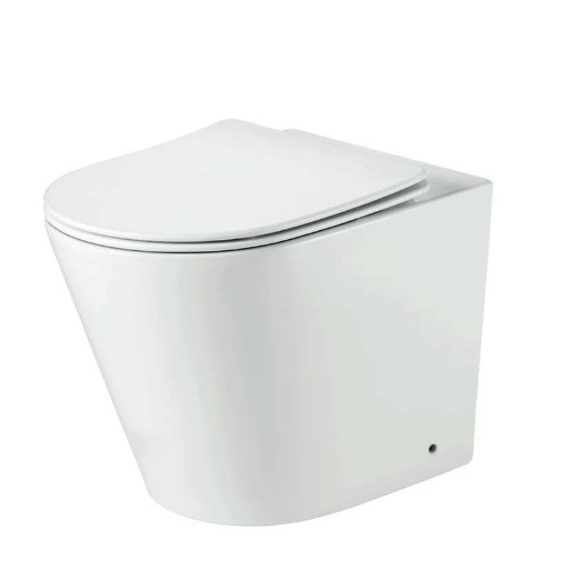LECICO Layla Smooth Rimless Sanitaryware - Back To Wall Pan - Image 2