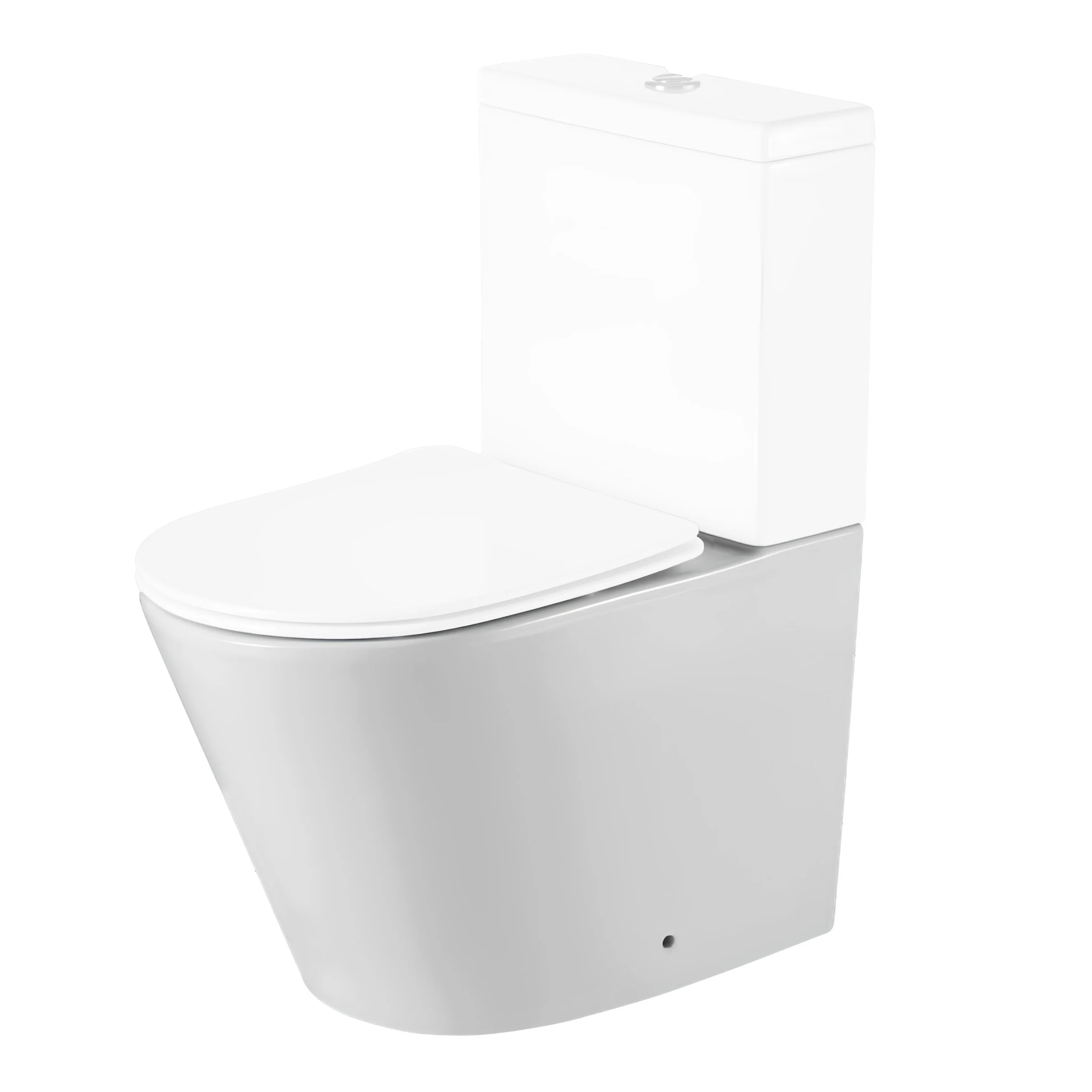 LECICO Layla Smooth Rimless Sanitaryware - Close Coupled Closed Back Pan