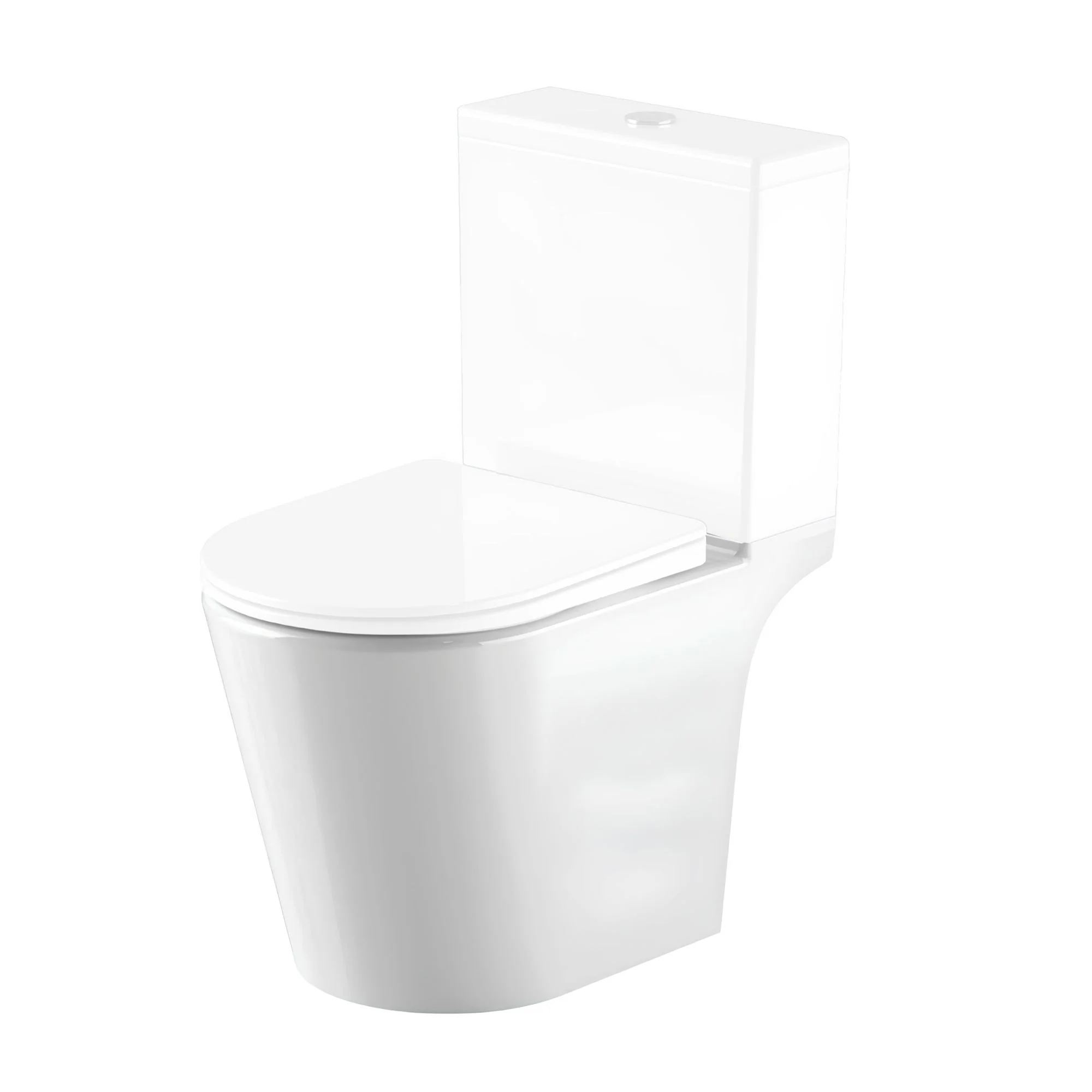 LECICO Layla Smooth Rimless Sanitaryware - Close Coupled Open Back Pan