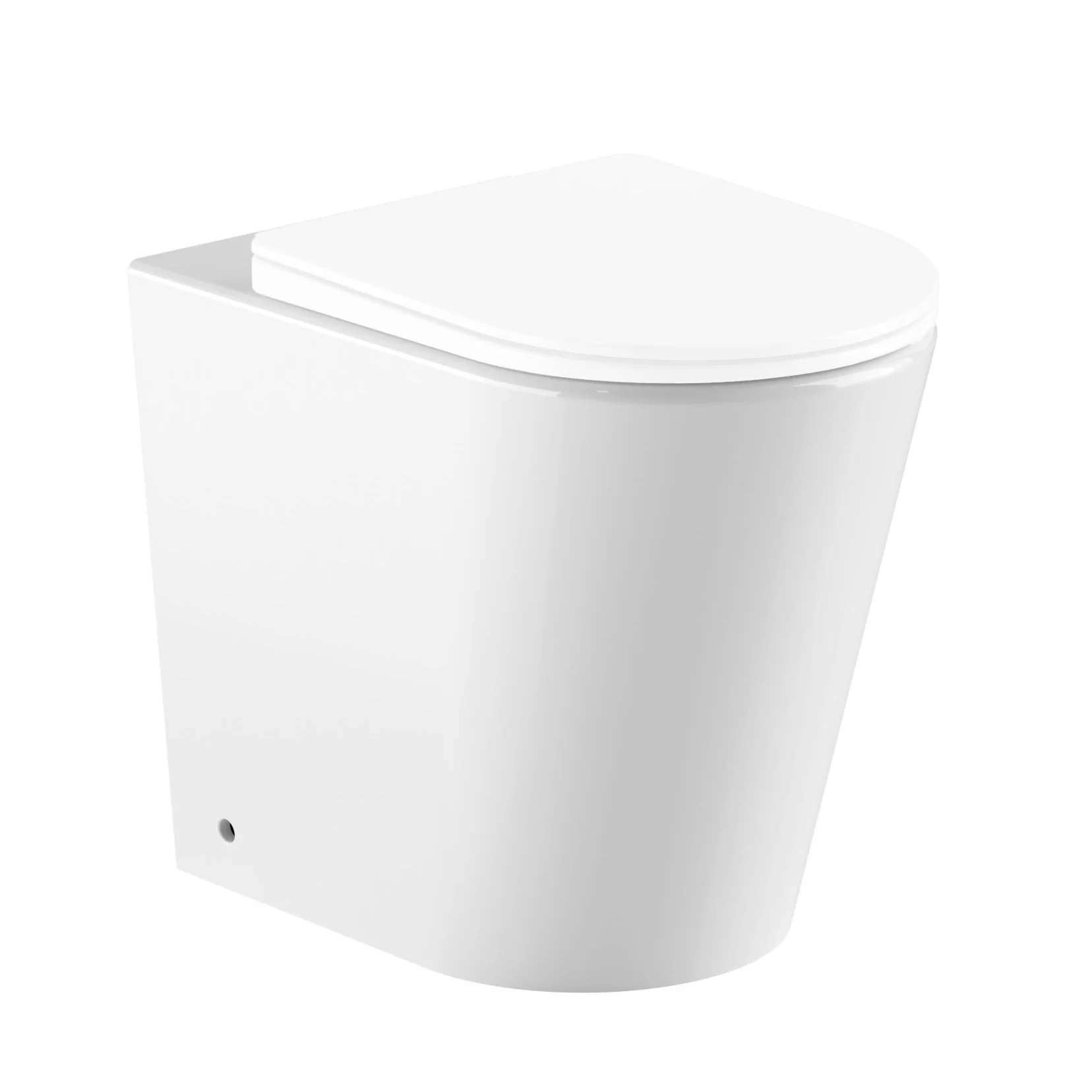 LECICO Layla Smooth Rimless Sanitaryware - Back To Wall Comfort Height Pan