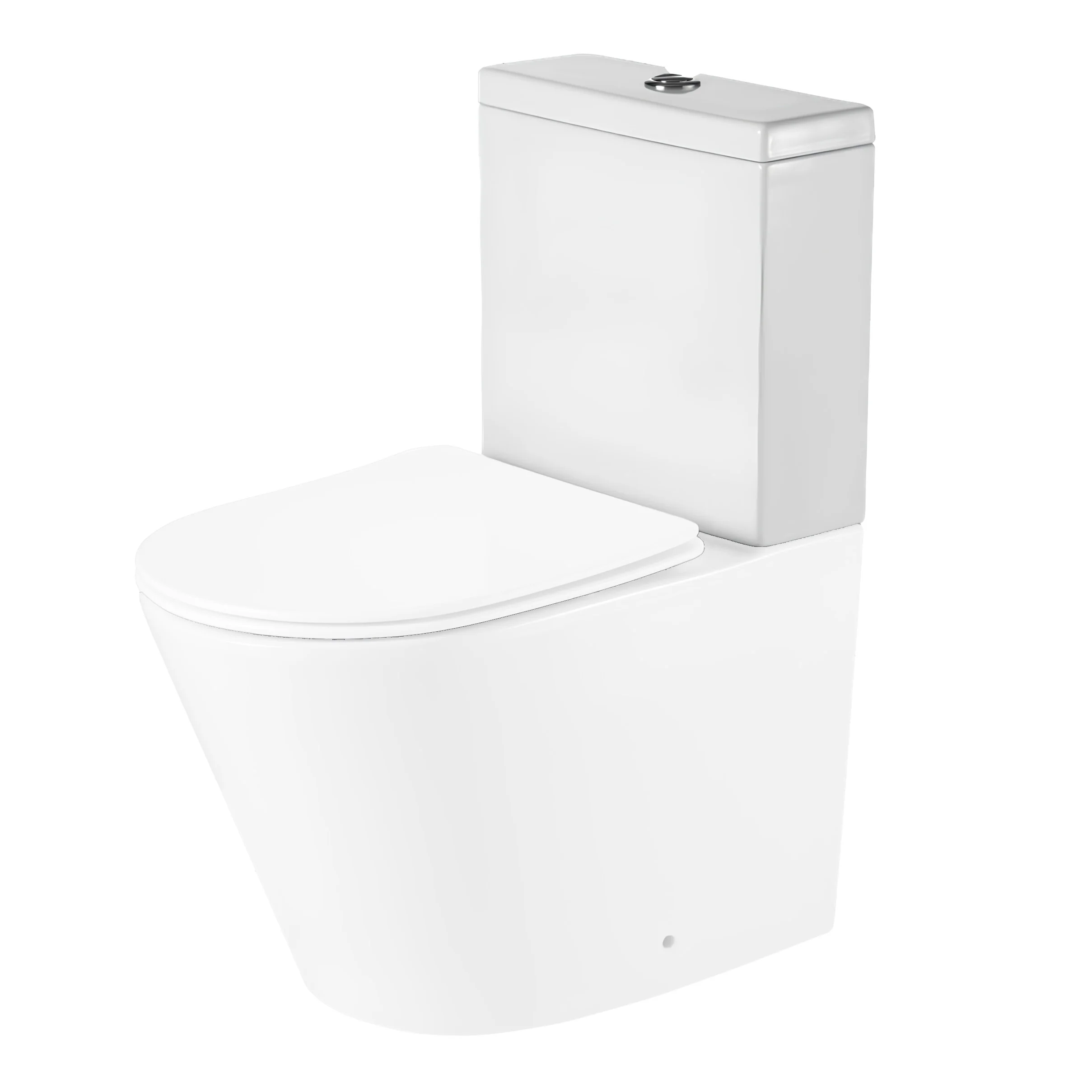 LECICO Layla Smooth Rimless Sanitaryware - Close Coupled Square Cistern - Image 2