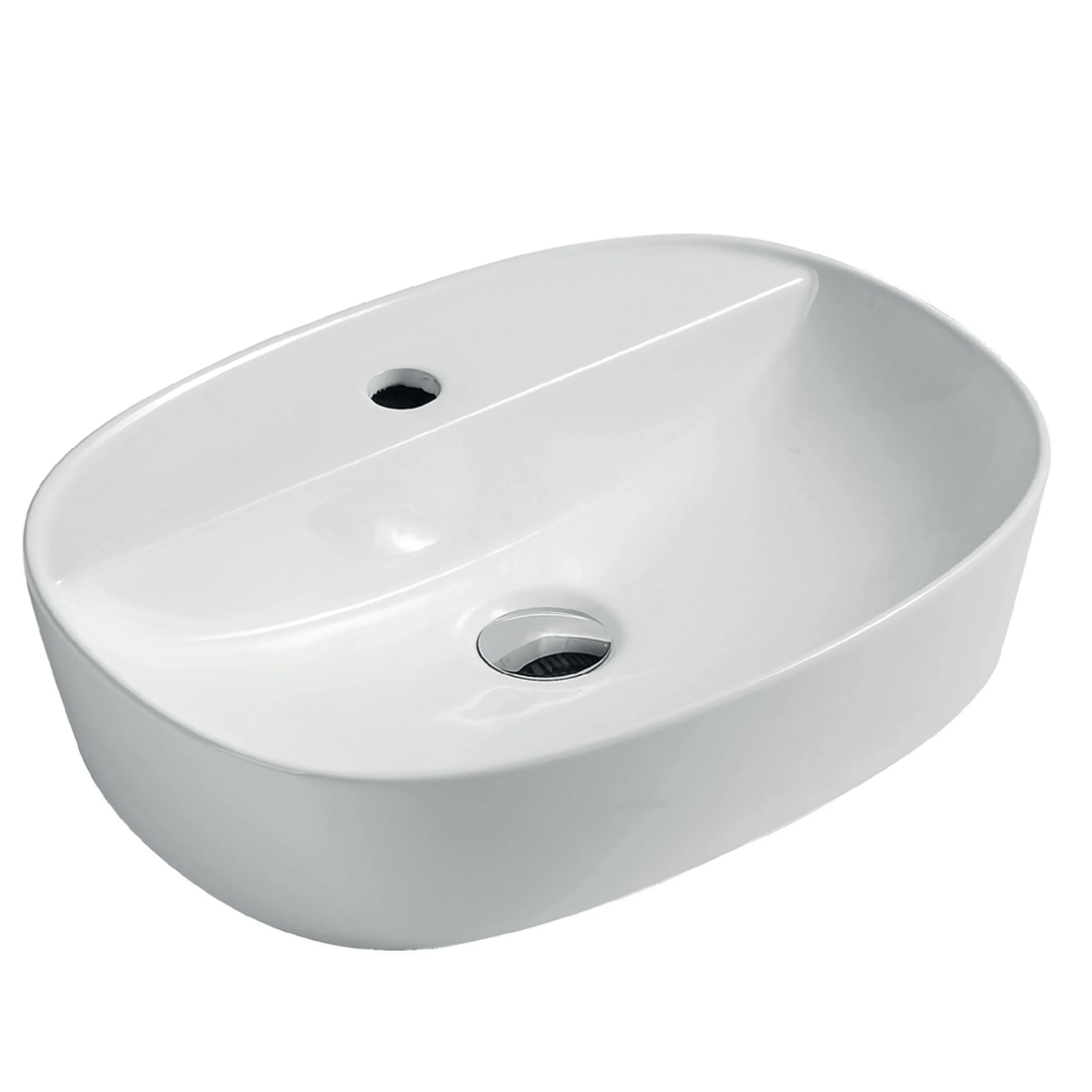 LECICO Layla Vessel Freestanding Basin - Round - 500mm 1TH - Image 2