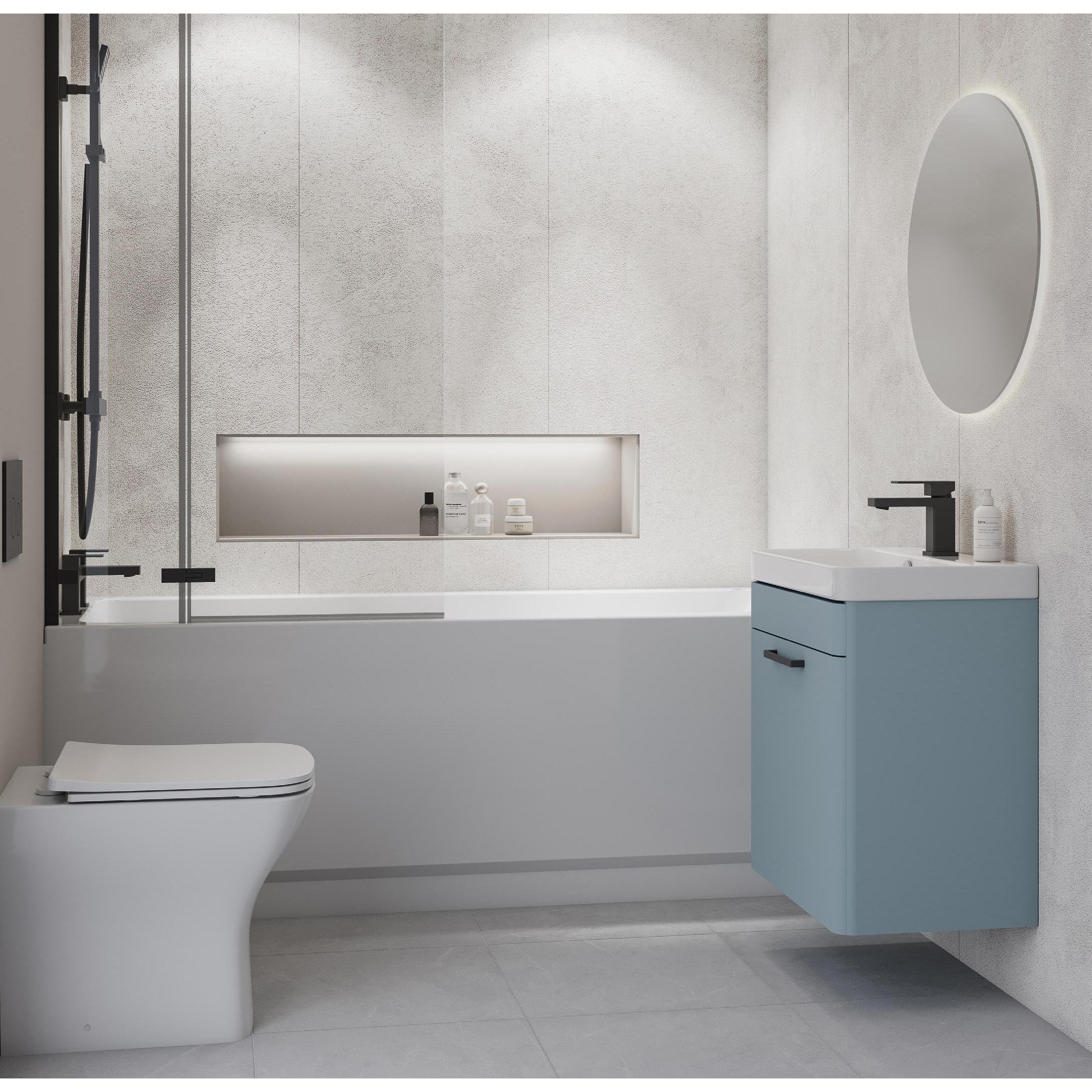 LECICO Shani Square Rimless Sanitaryware - Back To Wall Pan - Image 3