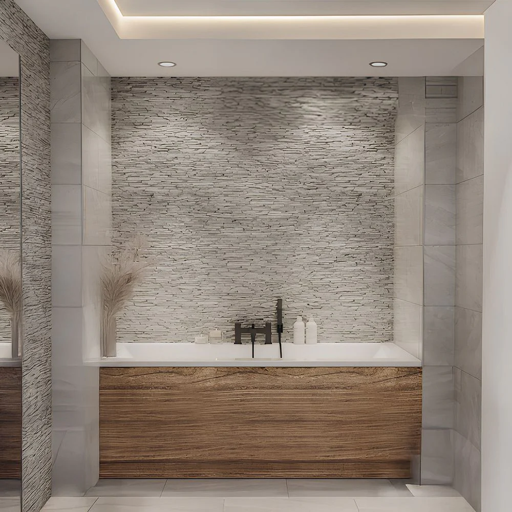 LECICO Mdf Bath Panels - 1800 - Oak - Image 3